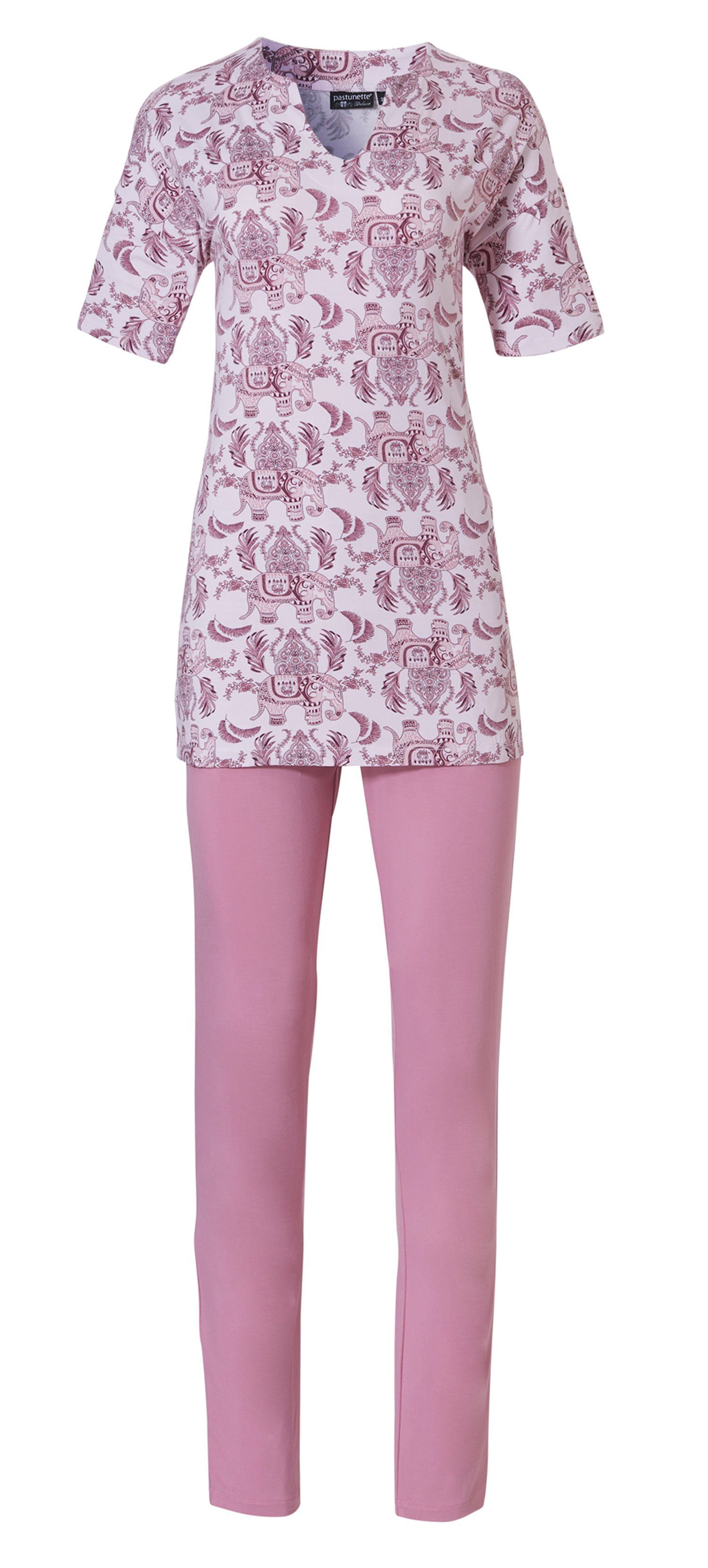 mit tlg) Modisches Pyjama Leggins (2 Damen Pastunette Design Schlafanzug