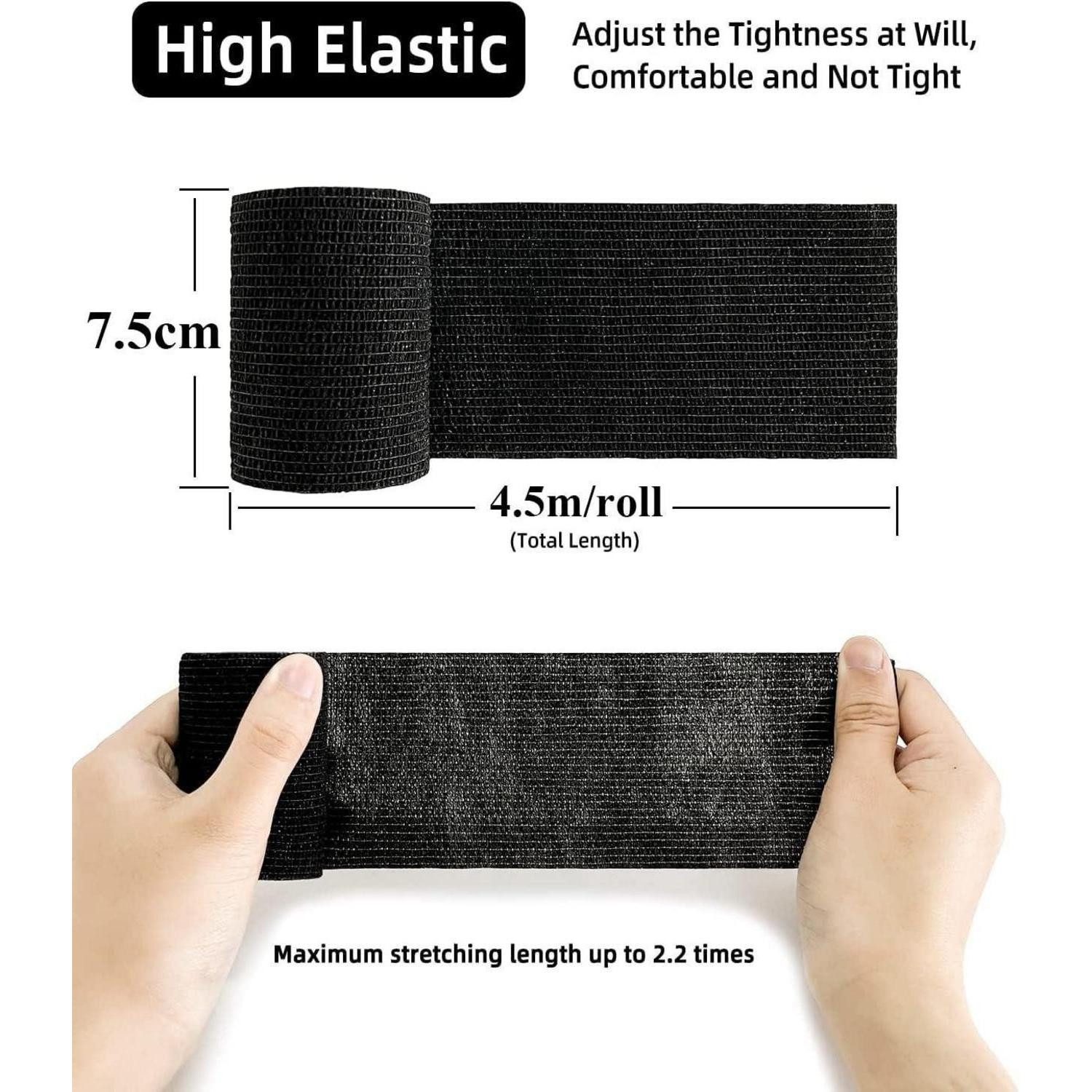LuxusKollektion Bandagierunterlage Selbstklebender Verband Pferd 8 Rollen 7,5 cm x 4,5 m elastisch
