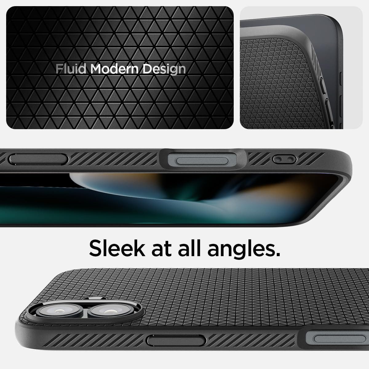 Spigen Handyhülle Hülle für Apple iPhone 16 – Liquid Air Case Schutzhülle Stoßfest 6,1 Zoll, Air Cushion Technology, Wireless Charging, Stoßschutz, Mattes Design
