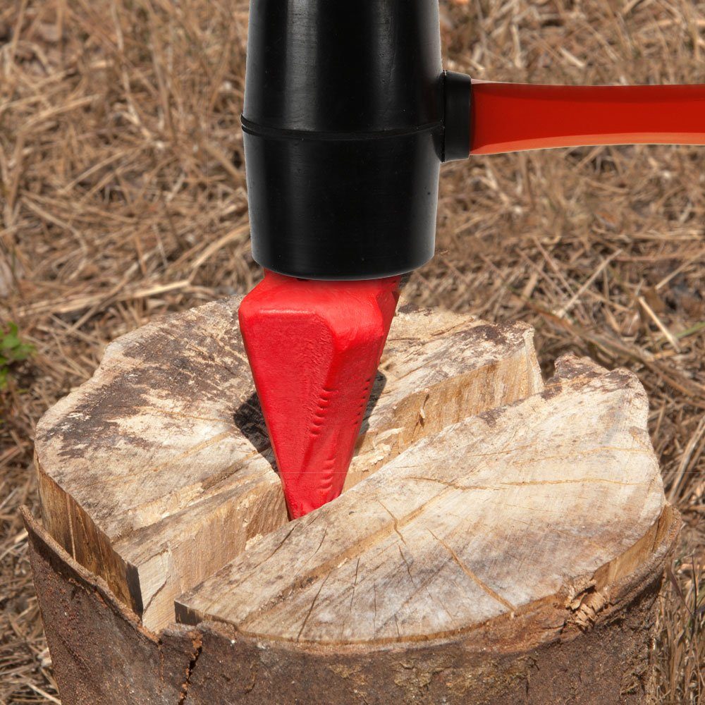 Deuba Holzspalter, 3x Spaltkeil aus Carbon-Stahl Ø 7,5cm Keil Spaltgranate Holzspaltkeil
