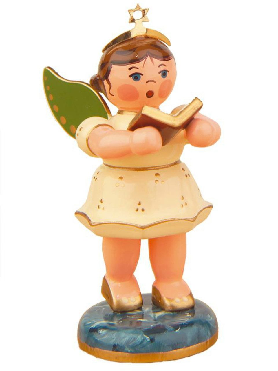 Hubrig Volkskunst Zschorlau Erzgebirge Engelfigur Hubrig Engel mit Gesangbuch