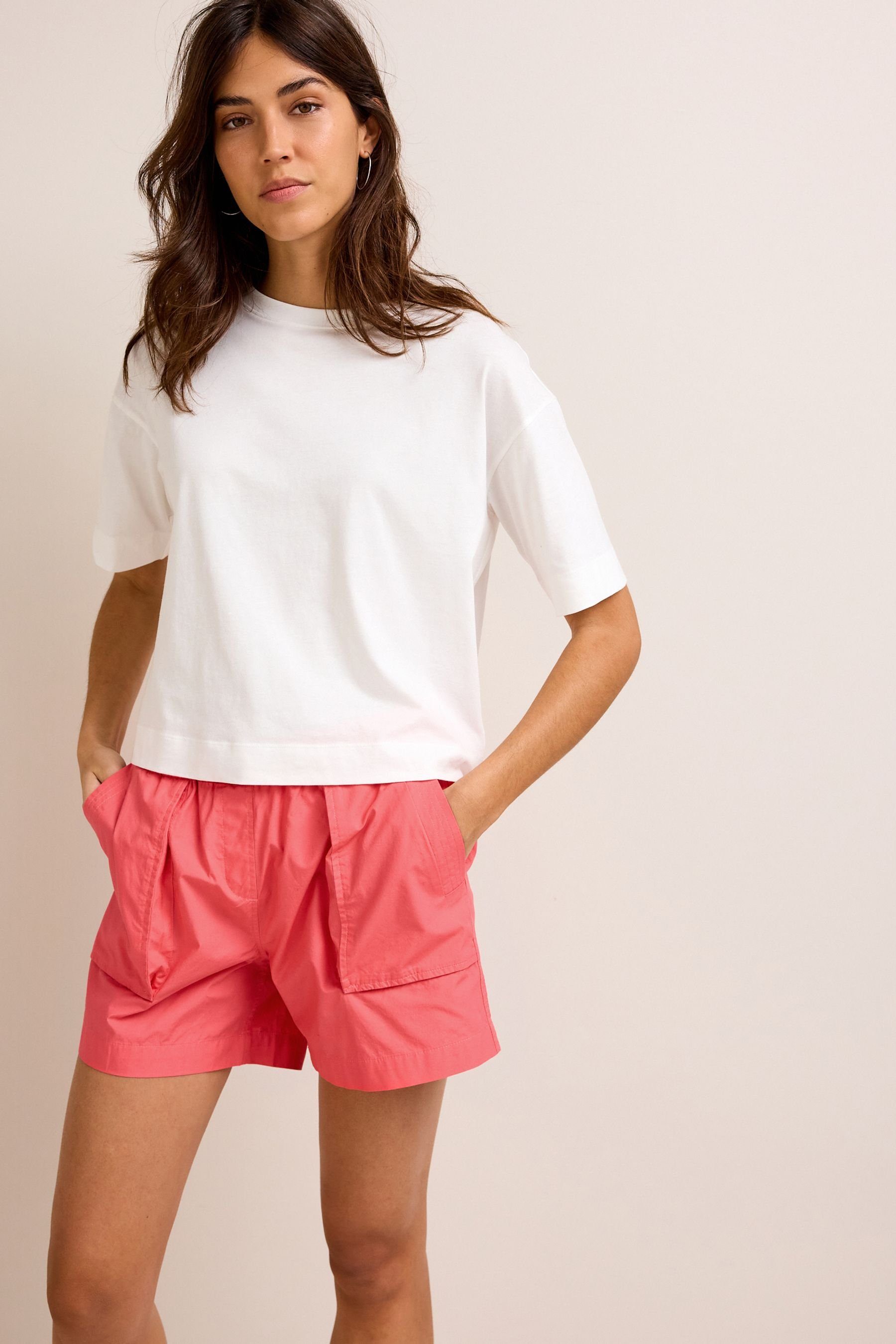 Cargoshorts Pink aus (1-tlg) Baumwolle Next Utility-Cargoshorts 100 %