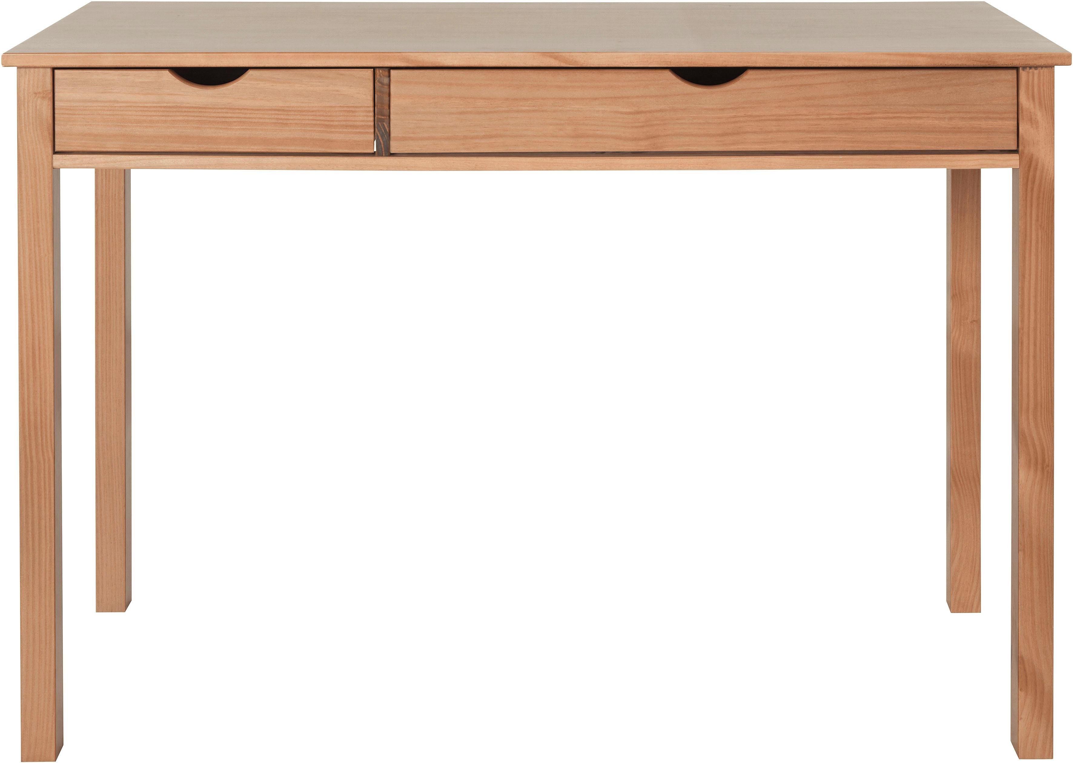Home affaire Schreibtisch Gava, massives Kiefernholz, für das home office, Breite 100/120/140/160 cm