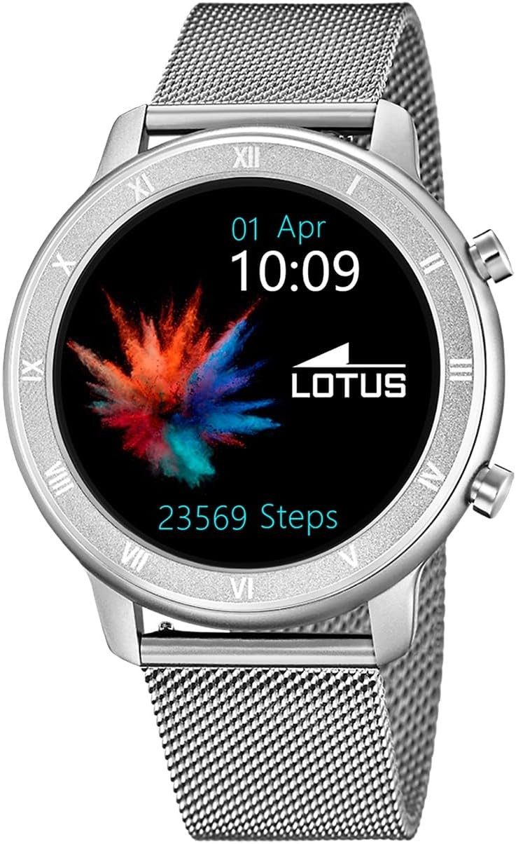 Lotus 50037/1 Smartwatch (2,8 cm, android ios), Smartwatch mit Edelstahlarmband, Fitnessfunktionen und HD Touchdisplay