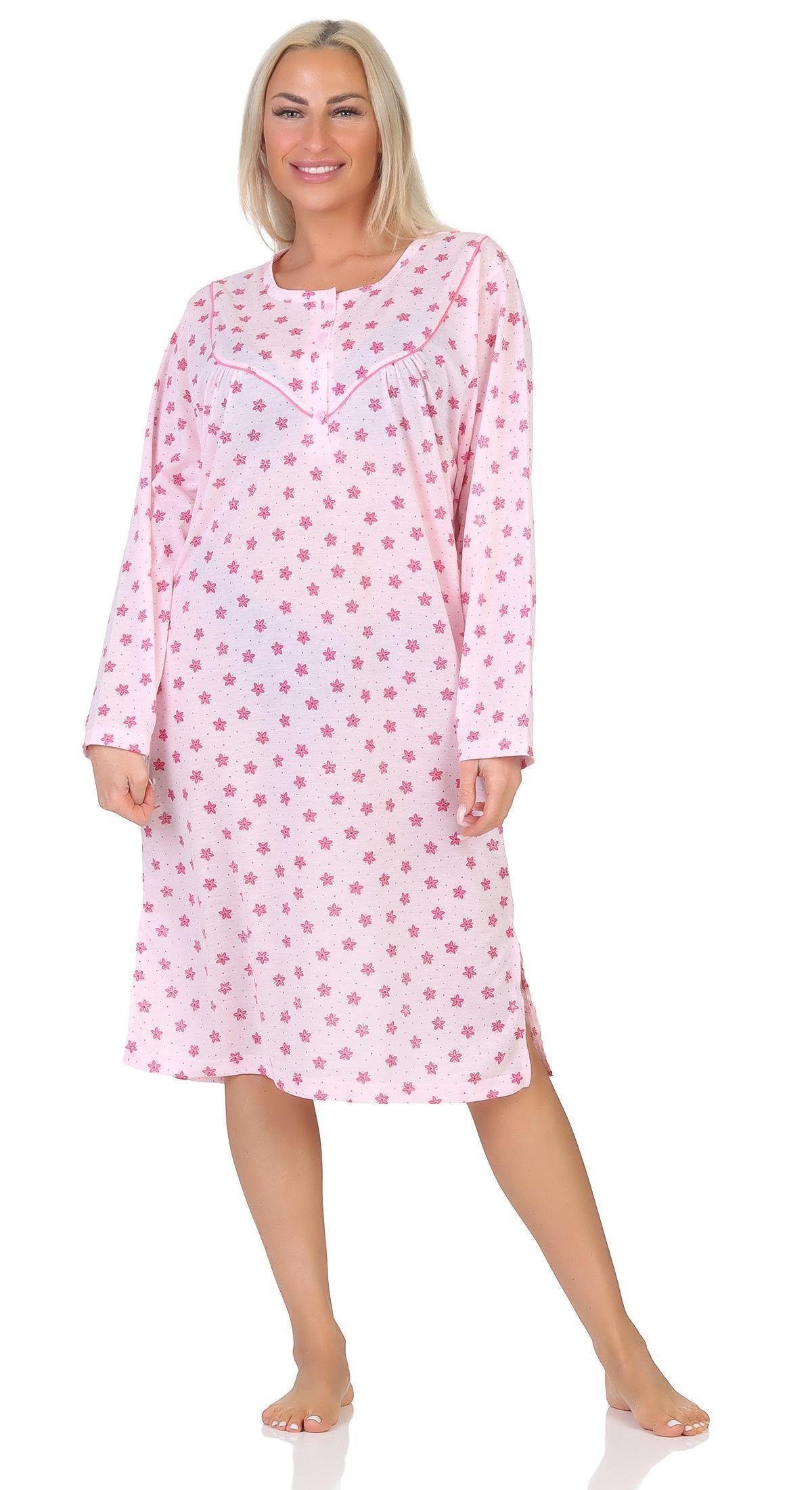 EloModa Nachthemd Damen Nachthemd Sleepshirt L (1-tlg) Nachtwäsche; 2XL Rosa M XL