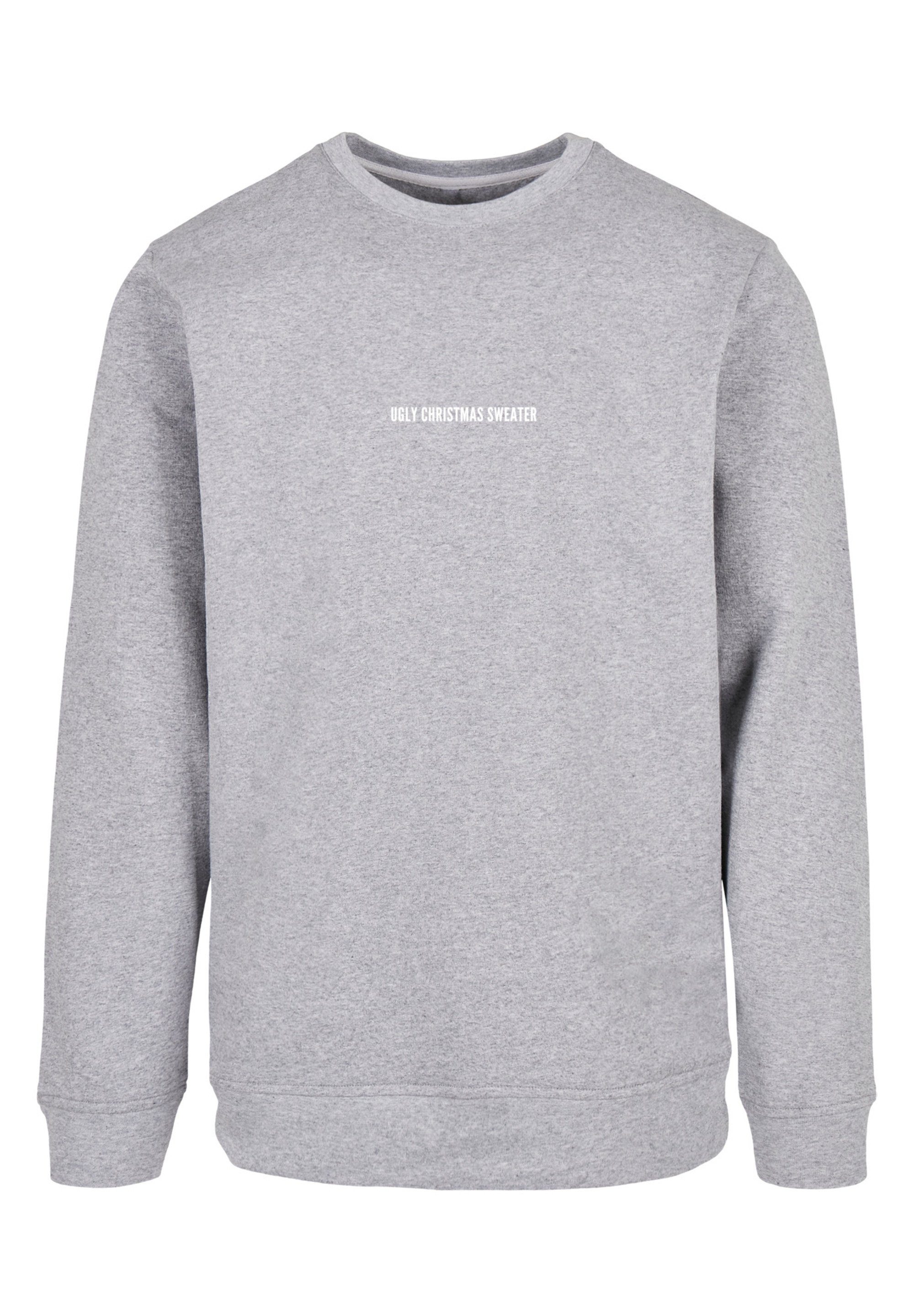 heather christmas F4NT4STIC Hoodie ugly sweater grey Print