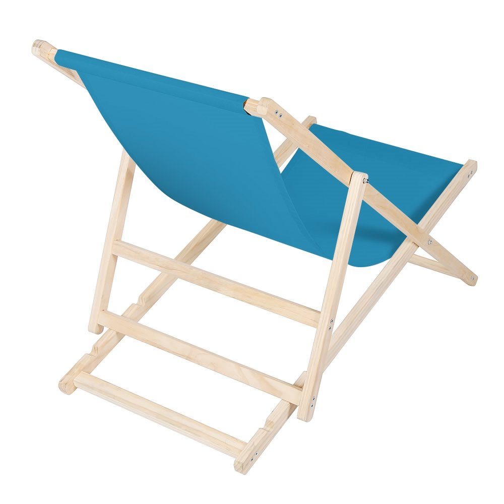 Melko Gartenstuhl Strandliege Liegestuhl Gartenliege Holz Freizeitliege Cam günstig online kaufen