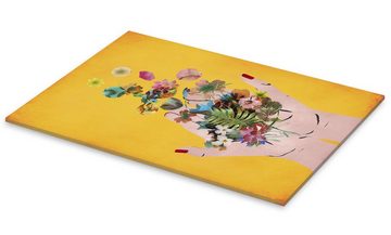 Posterlounge Acrylglasbild treechild, Fridas Hände, gelb, Illustration