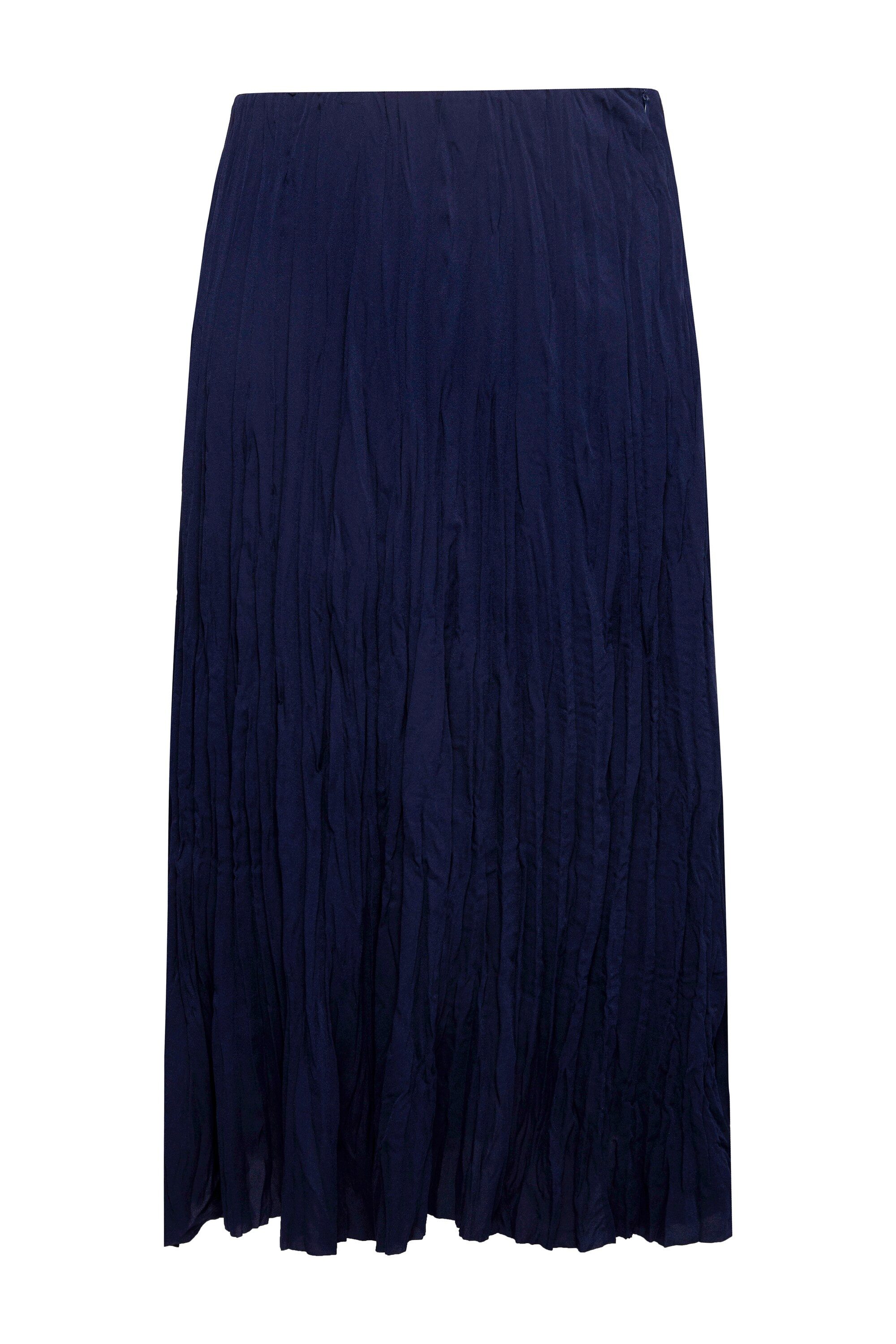 Ulla Popken Plisseerock Crash-Rock A-Linie Elastikbund nahtloser Saum günstig online kaufen