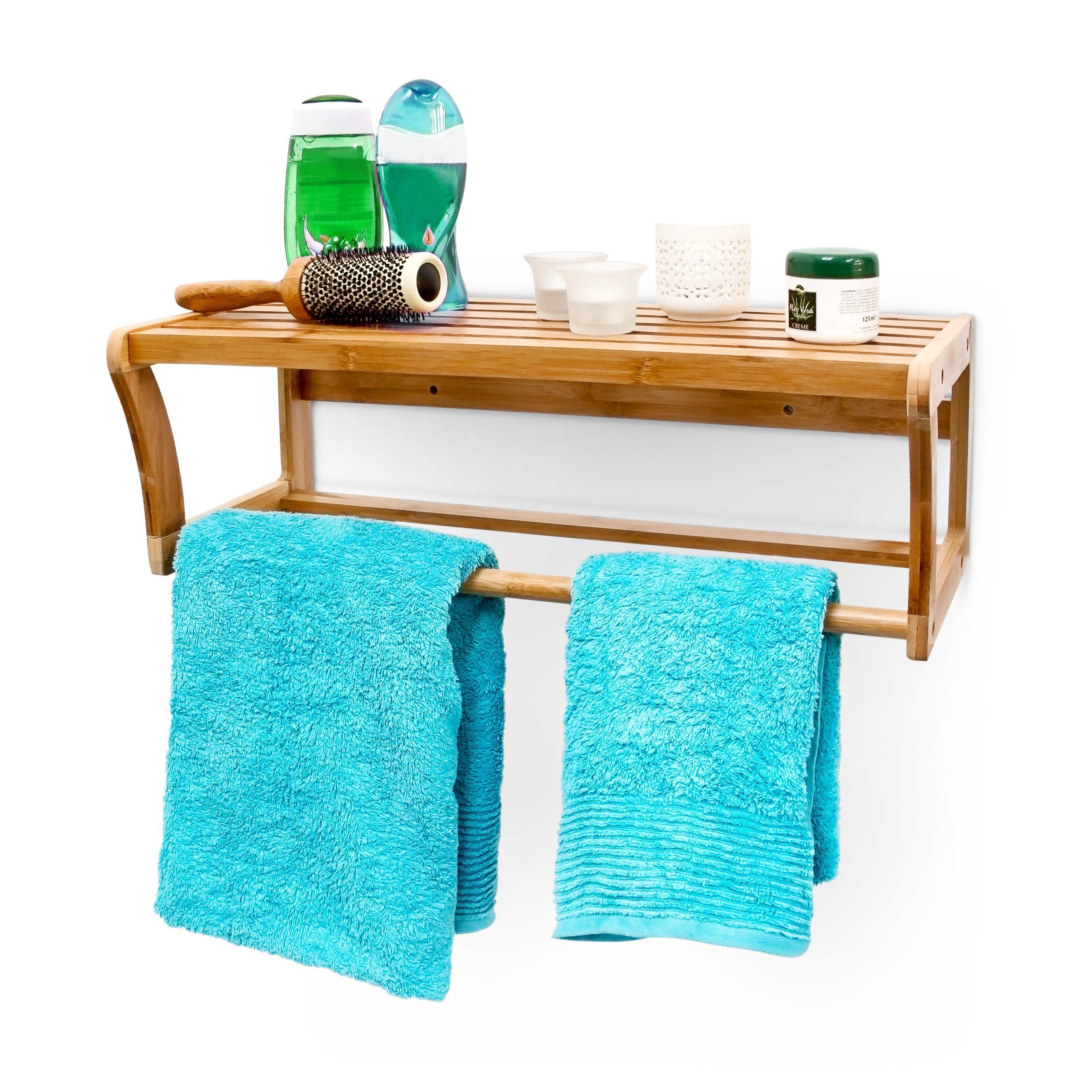 relaxdays Badregal mit Handtuchhalt günstig online kaufen