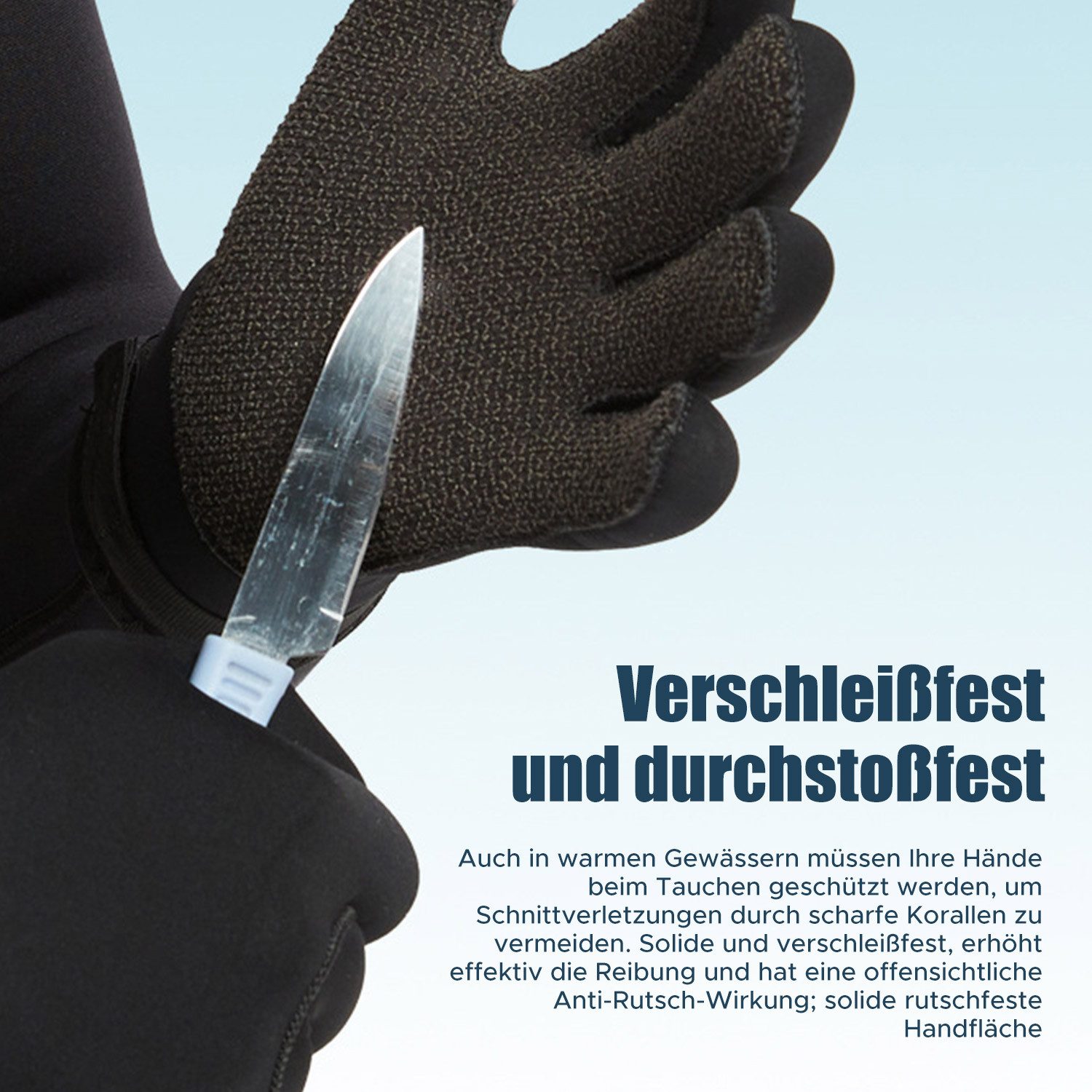 Refttenw Neoprenhandschuhe 3 mm Neoprenanzug-Handschuh,Tauchhandschuhe,Anti-Rutsch-Tauchen