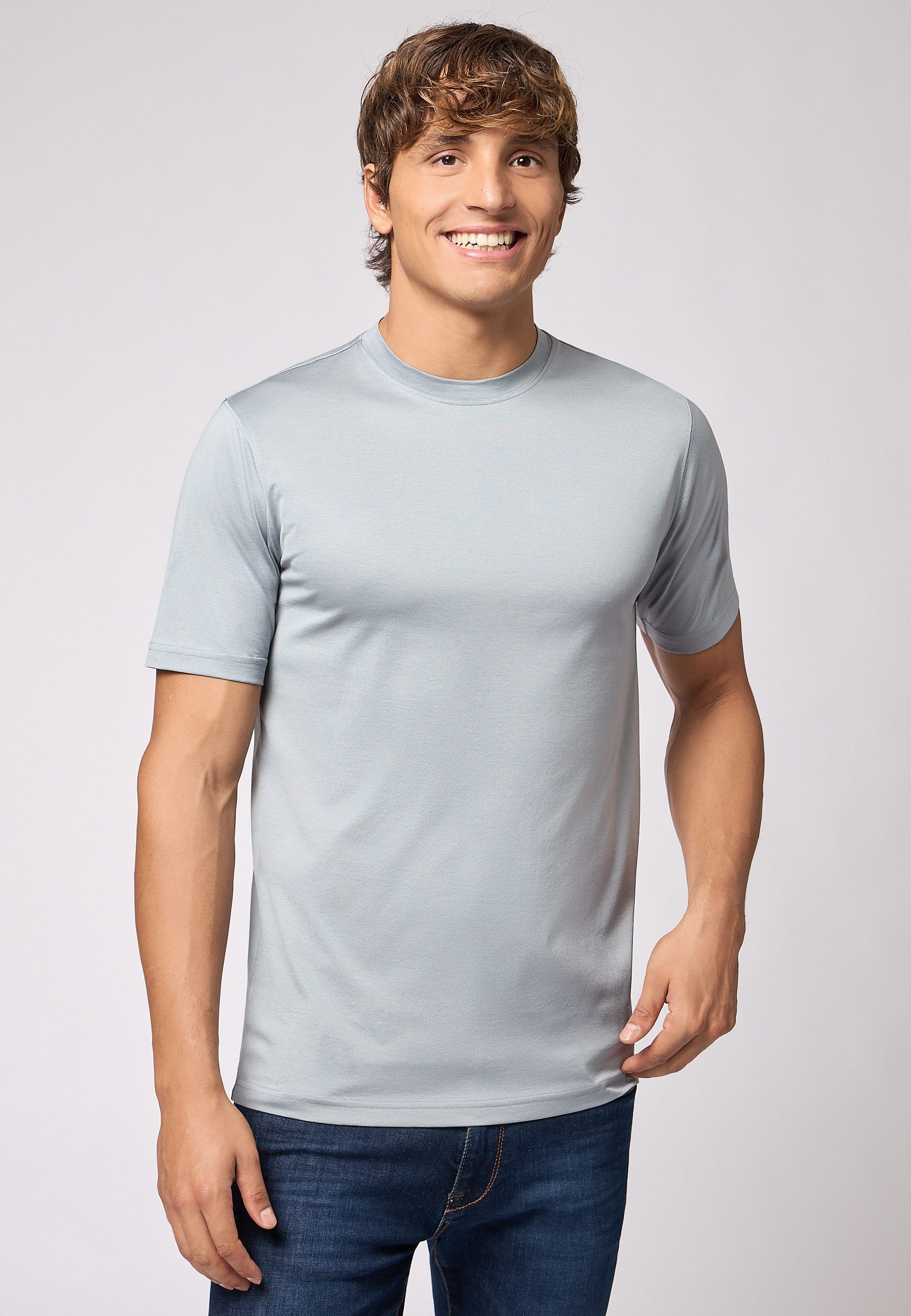 Roy Robson Rundhalsshirt Basic Shirt