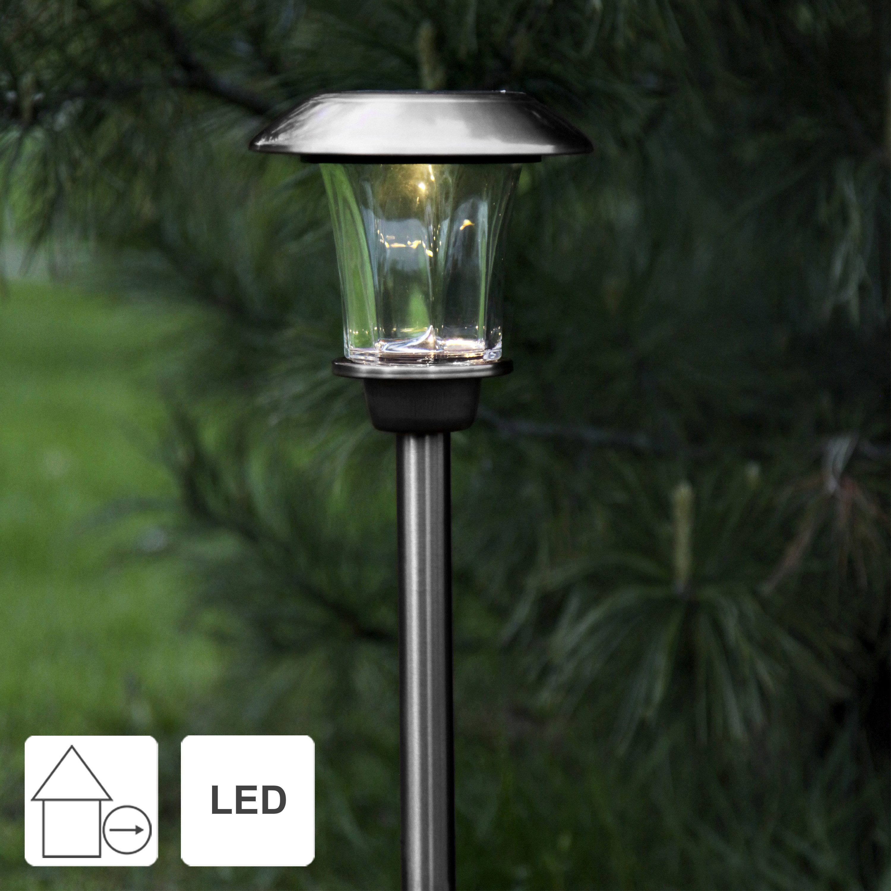 STAR TRADING LED Solarleuchte Granada, Solar-Gartenleuchte Grenada