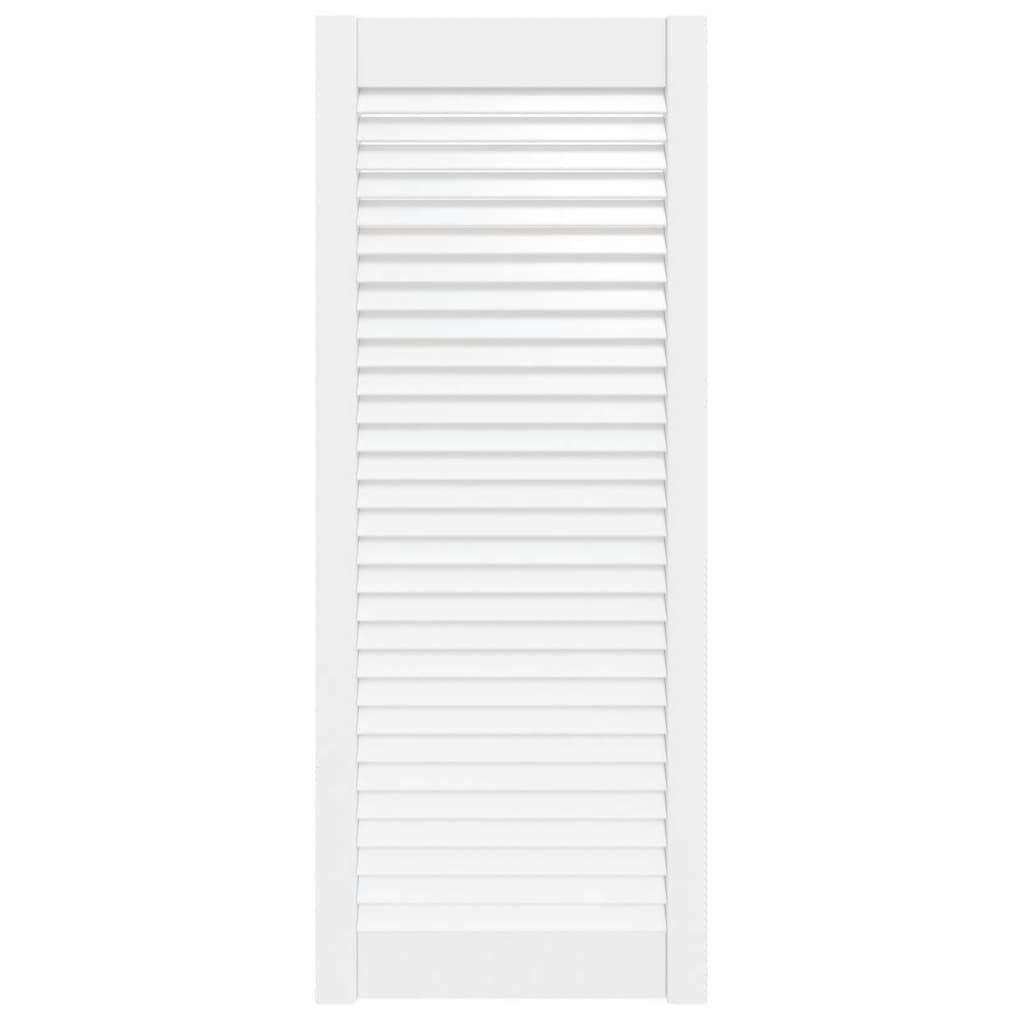 vidaXL Schranktür, Tür Lamellen-Design Weiß 99,3x39,4 cm Massivholz Kiefer