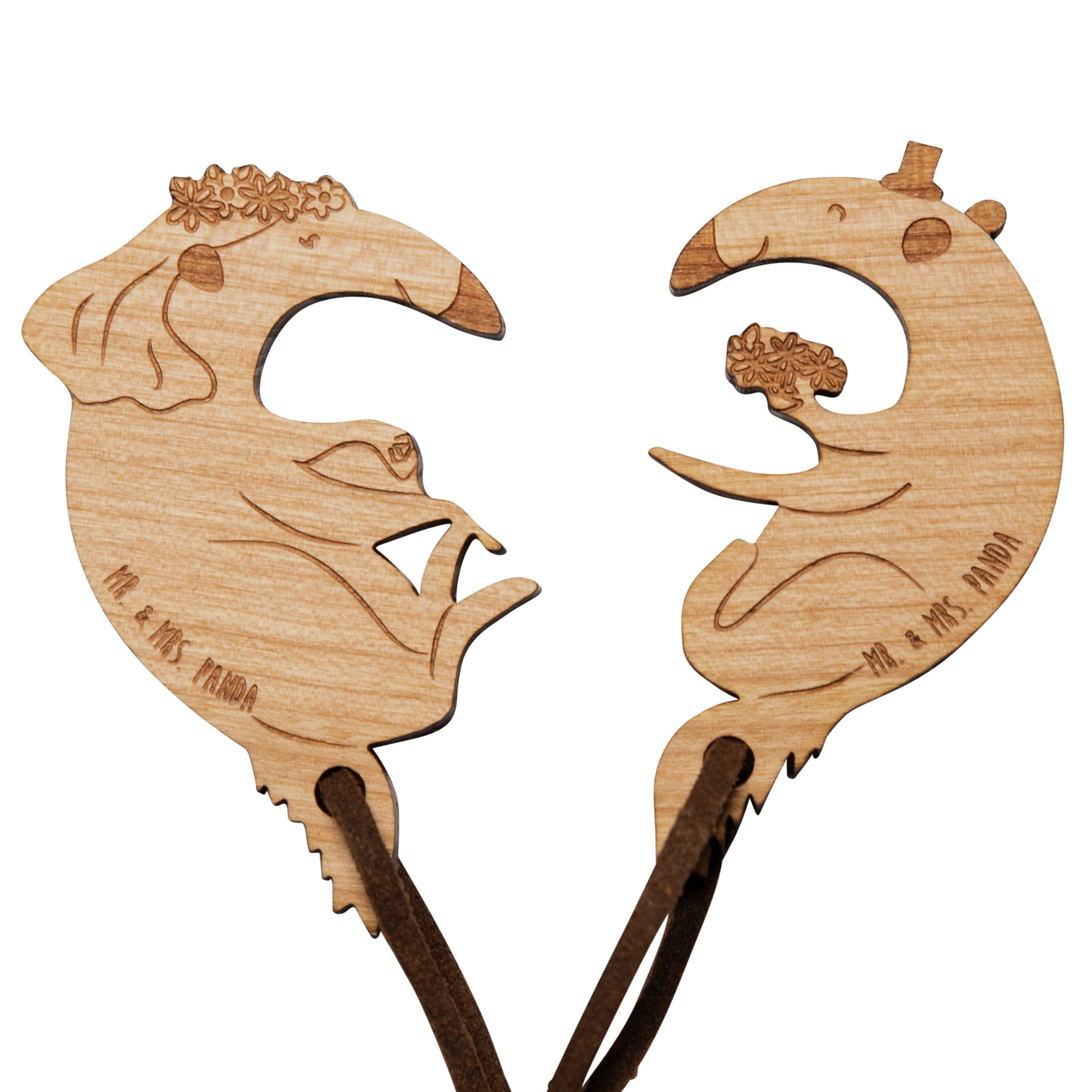 Mr. & Mrs. Geschenk, Ameisenbär Panda - Hocheitstag, (1-tlg) Jahre Schlüsselanhänger Schlüsselanhänger, Hochzeit