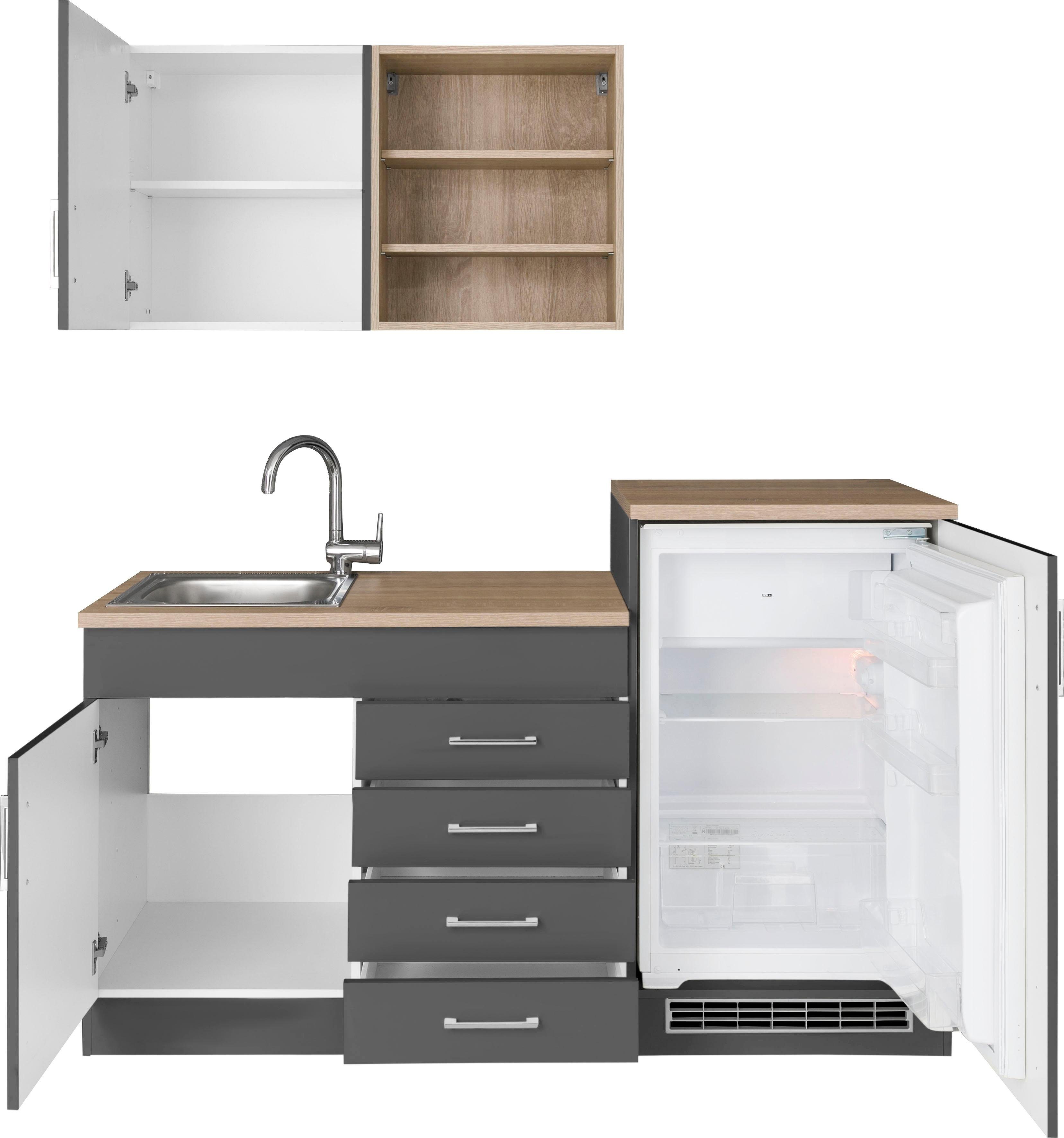 KOCHSTATION Pantryküche KS-Mali, Breite 160 cm, mit E-Geräten