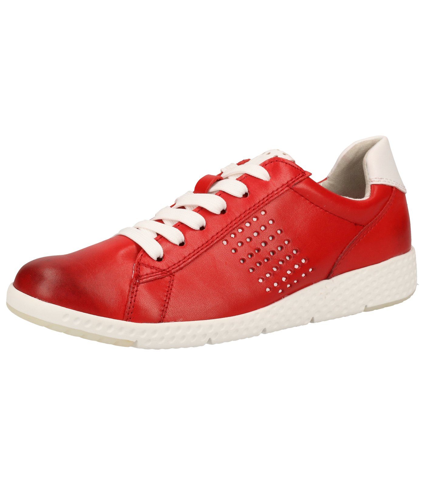 MARCO TOZZI Sneaker Sneaker Leder Weiß Rot