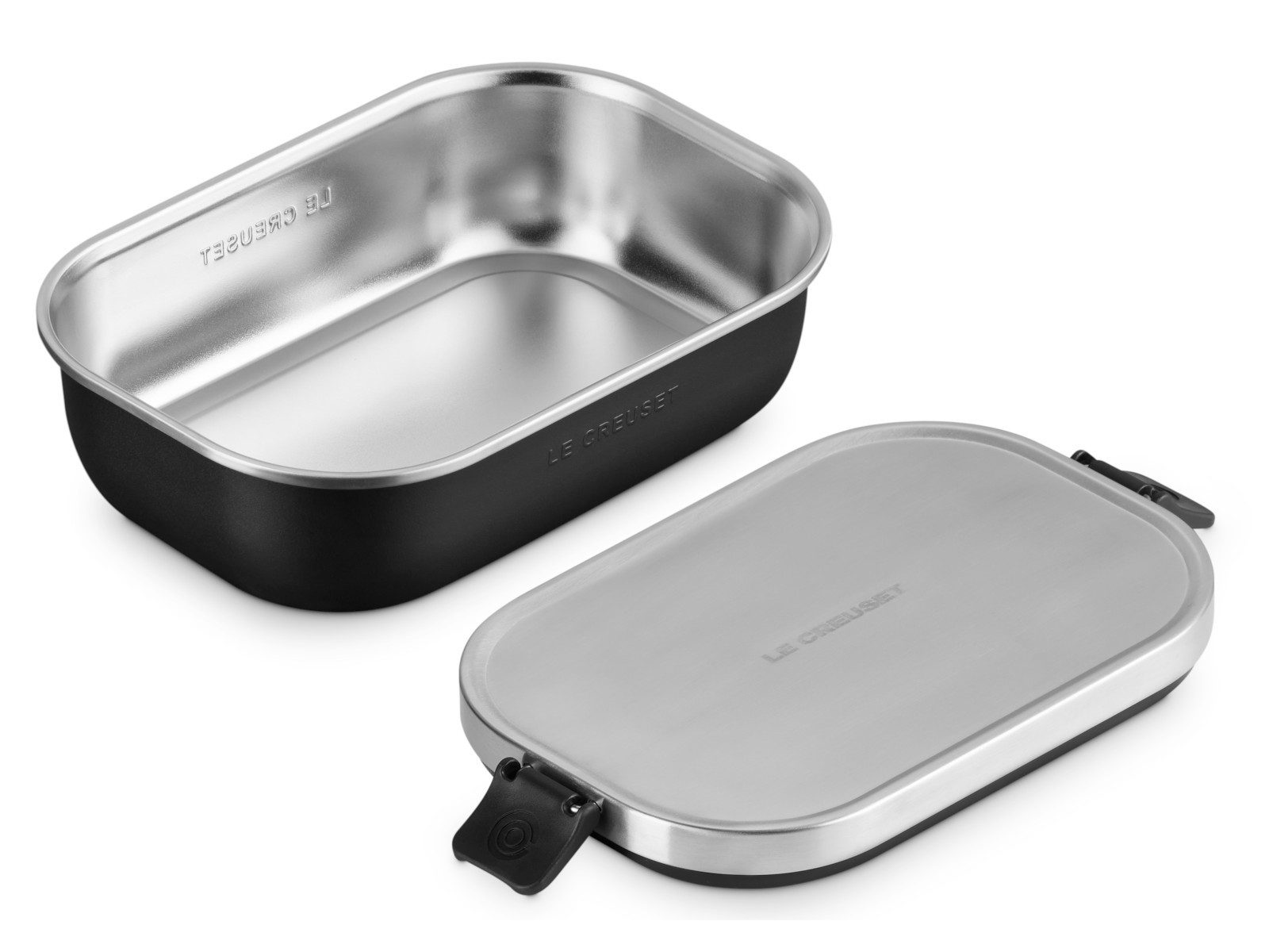 LE CREUSET Lunchbox On The Go Lunchbox schwarz matt 900ml, Edelstahl