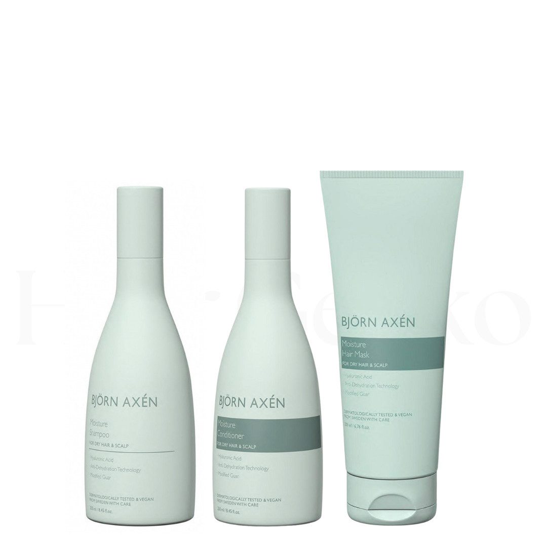 BJÖRN AXÉN Haarpflege-Set Moisture Trio, 3-tlg.