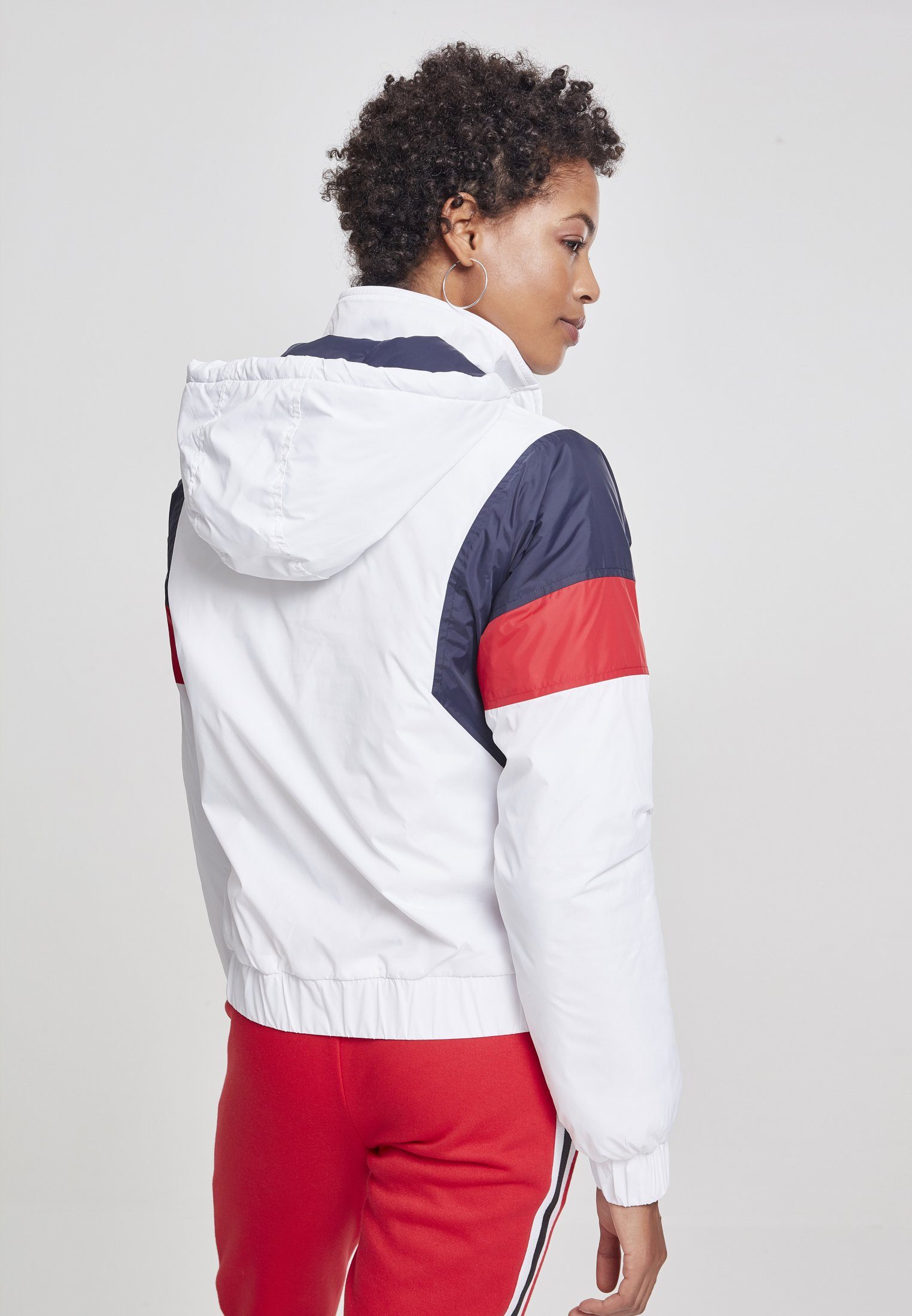 Padded Ladies 3-Tone CLASSICS white/navy/firered Pull Jacket (1-St) Damen URBAN Over Outdoorjacke