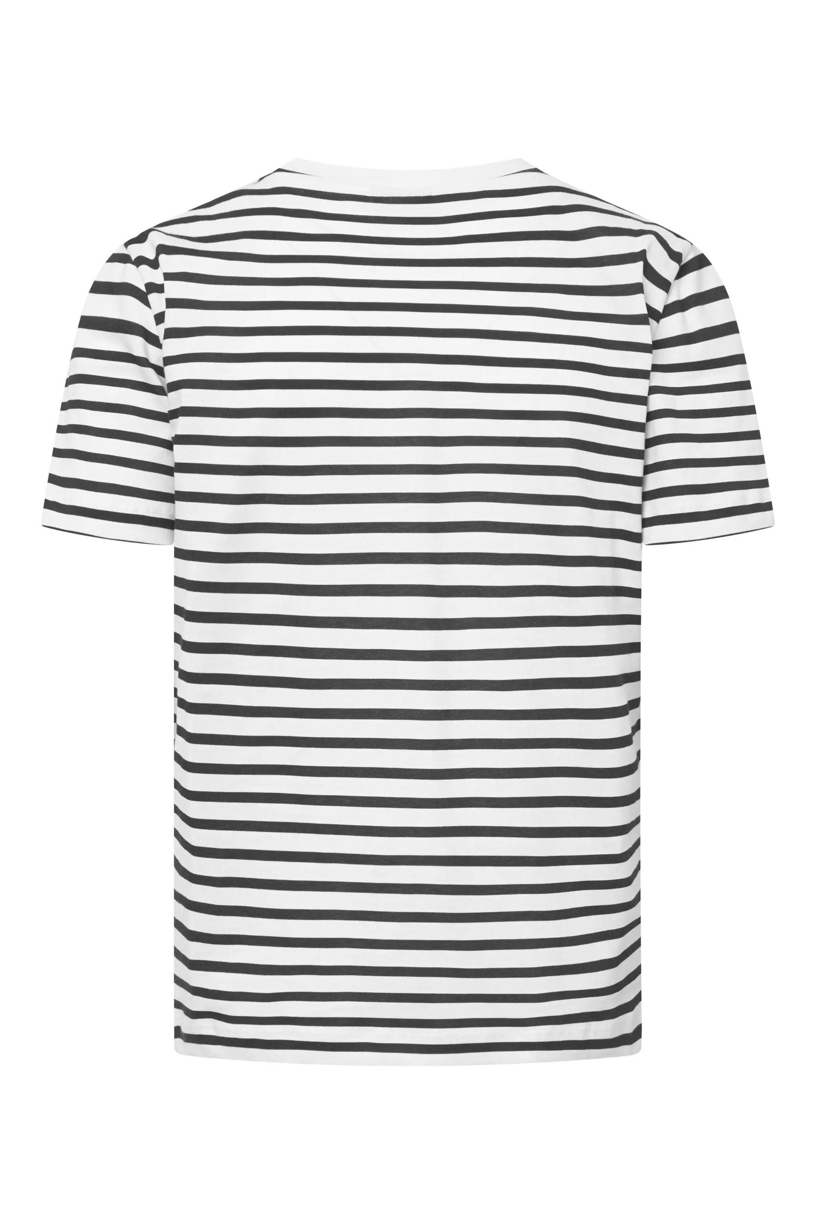 JOOP! T-Shirt Teele geringelt, gerippter Rundhals