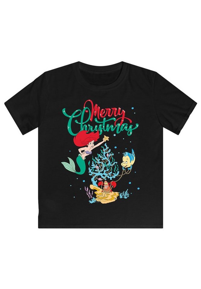 F4NT4STIC T-Shirt Arielle die Meerjungfrau Weihnachten Print, Sehr weicher  Baumwollstoff mit hohem Tragekomfort