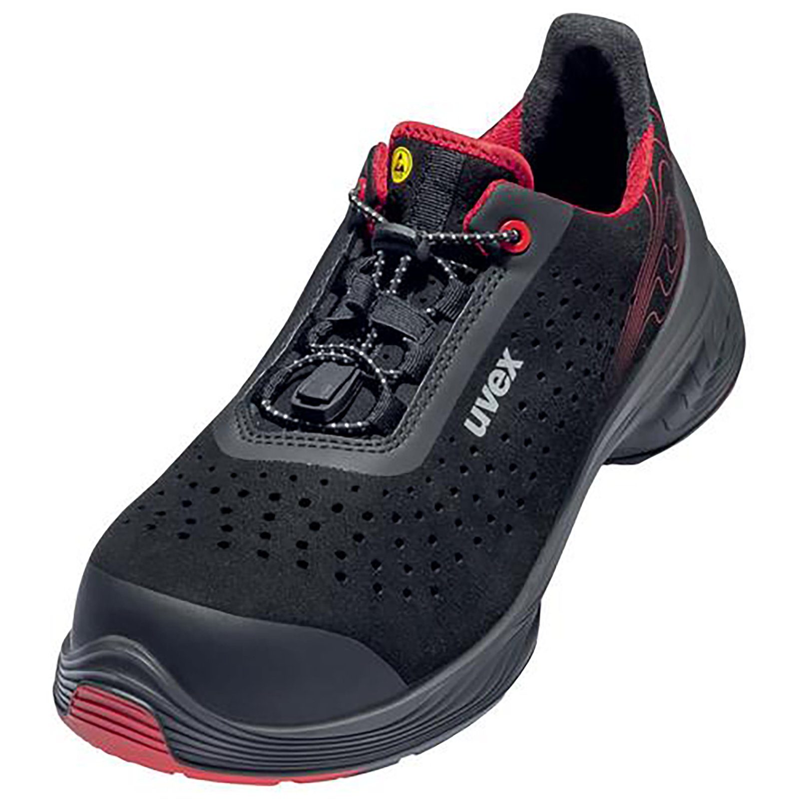 1 G2 Halbschuhe S1P schwarz, rot Weite 10 Sicherheitsschuh