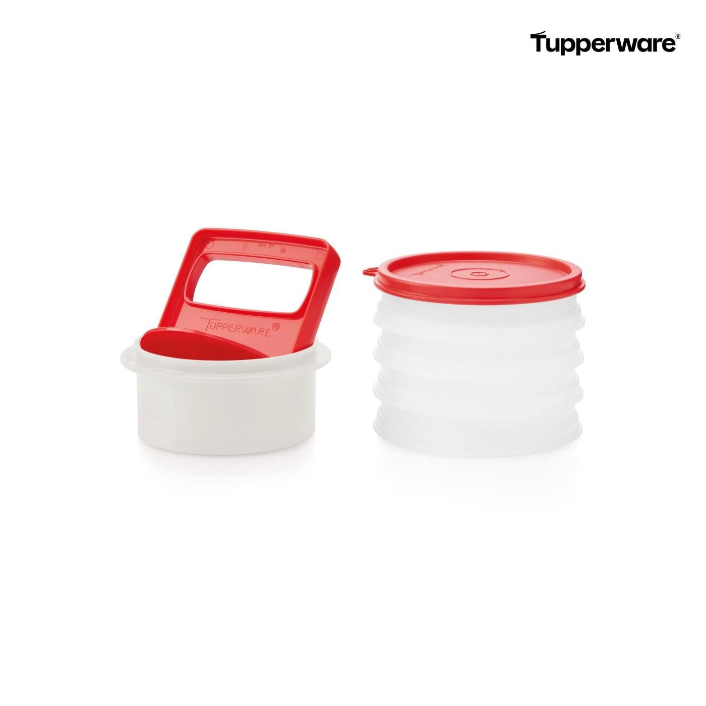 TUPPERWARE Hamburger Maker Hamburger-Presse Set