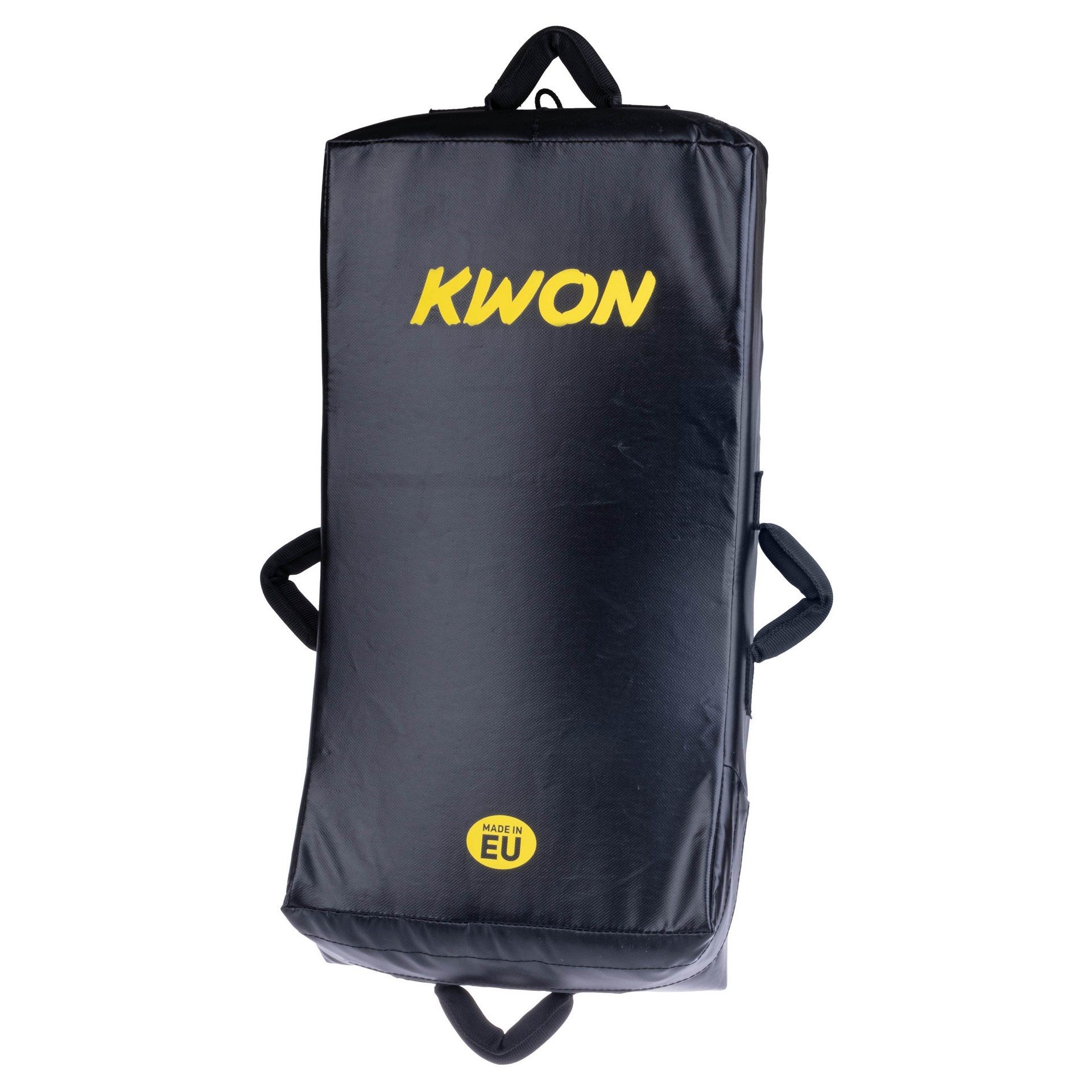 KWON Schlagpolster Schlagkissen Multi-Grip gebogen mit 9 Griffe Kickboxen Thaiboxen MMA, 75x15x35 cm, Griffe umlaufend und hinten