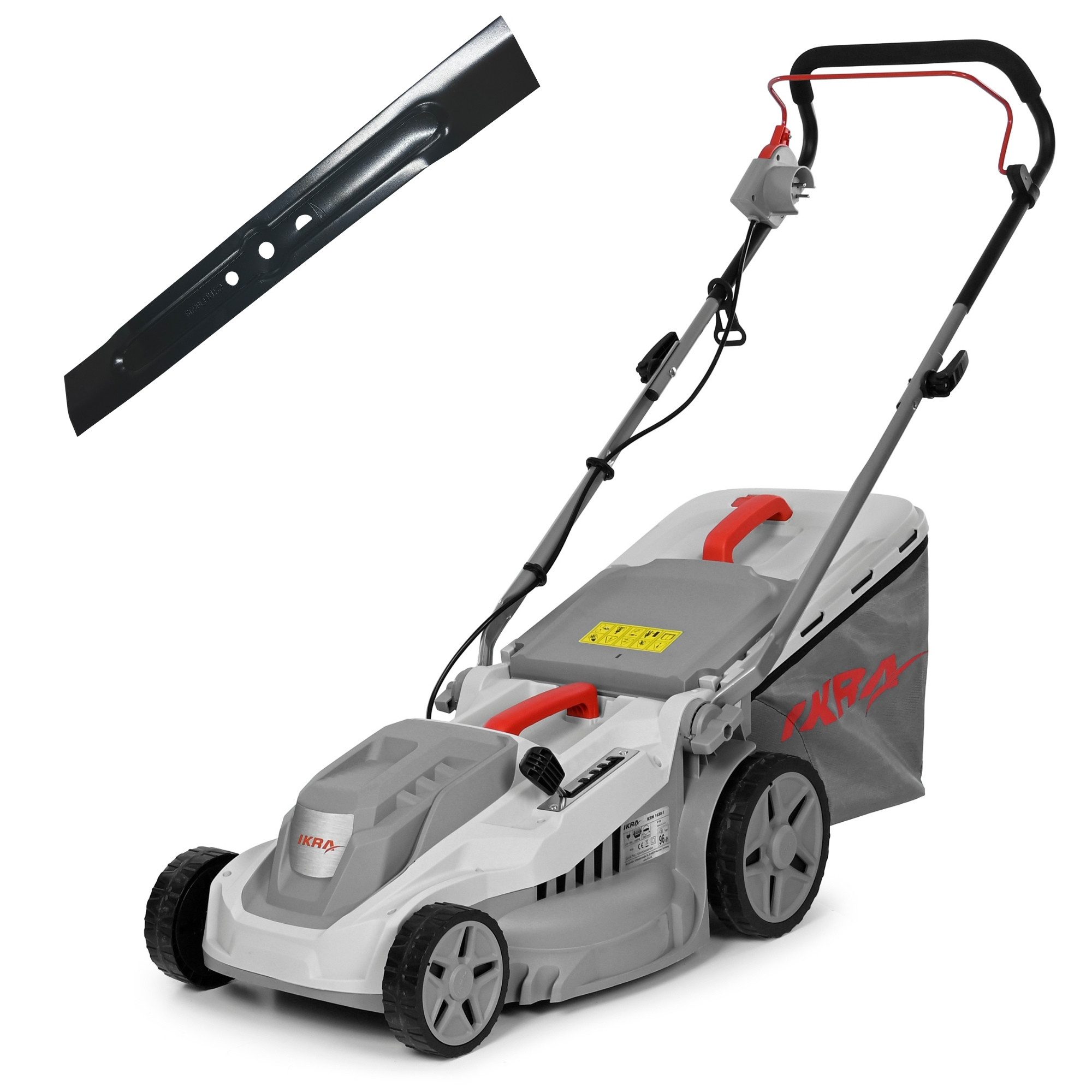 ikra GmbH Elektrorasenmäher IERM 1638-1, 38 cm Schnittbreite, (inkl. Ersatzmesser), 1600 Watt Motor