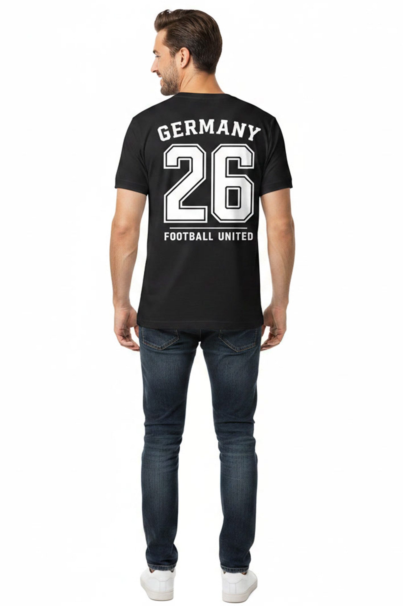 Banco T-Shirt Herren Football United Shirt Print (Einzelartikel) : Dreidimensionaler Textil-Patch statt flachem Druck