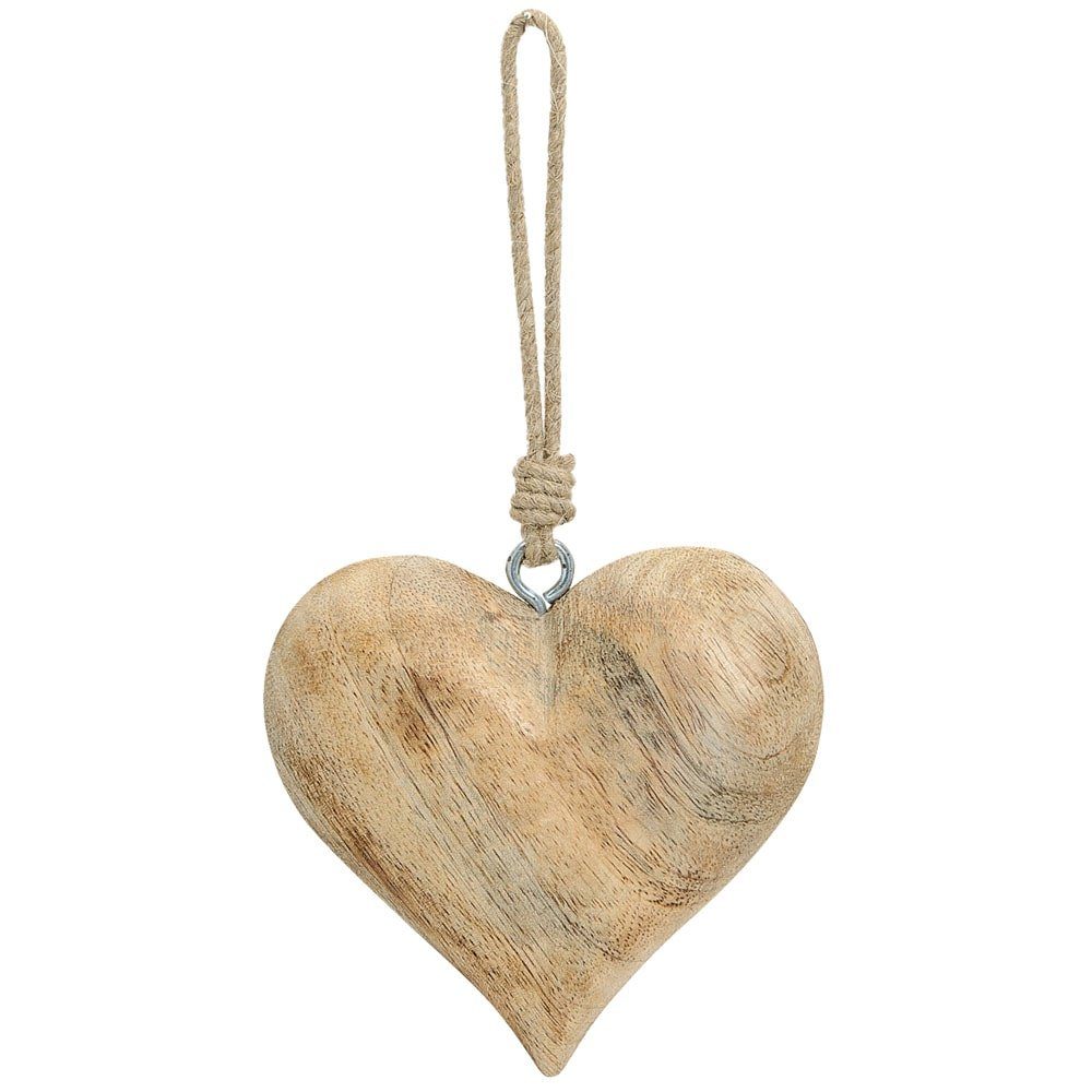Dekohänger Herzen Holz Fensterhänger braun 2 Größen