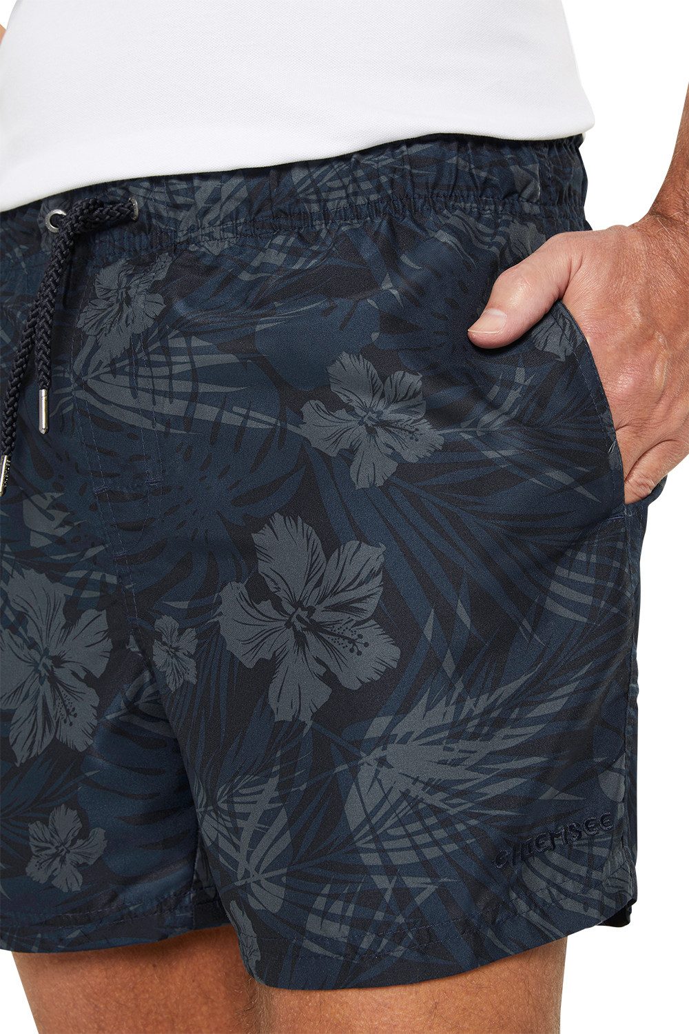 Chiemsee Badeshorts mit elastischem Bund, Kordelzug und Netz-Innenslip