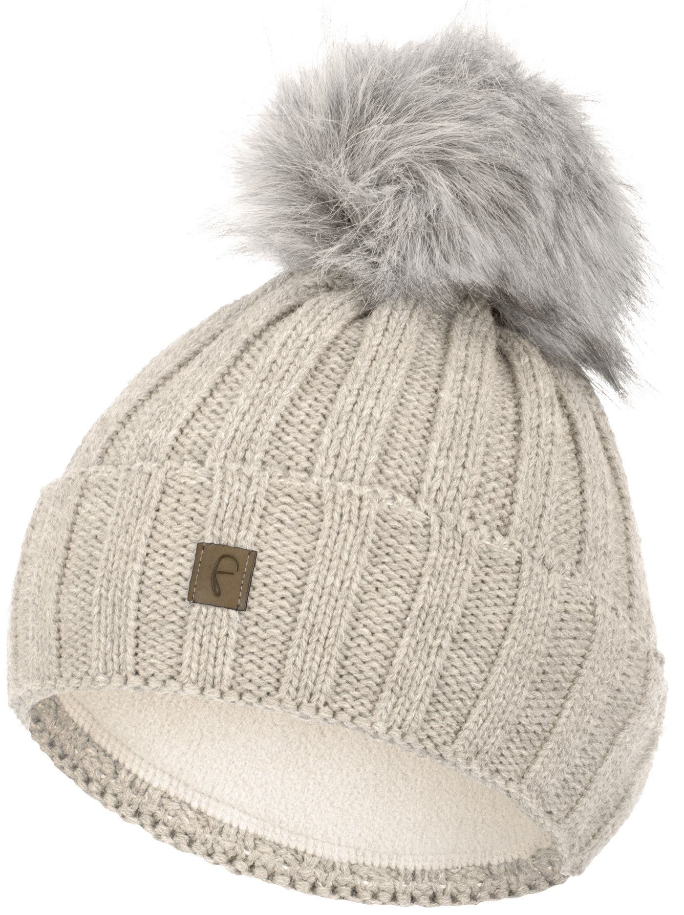 Faera Bommelmütze (1-St) Bommelmütze Wintermütze Herren Damen Unisex Fleecefutter Beanie
