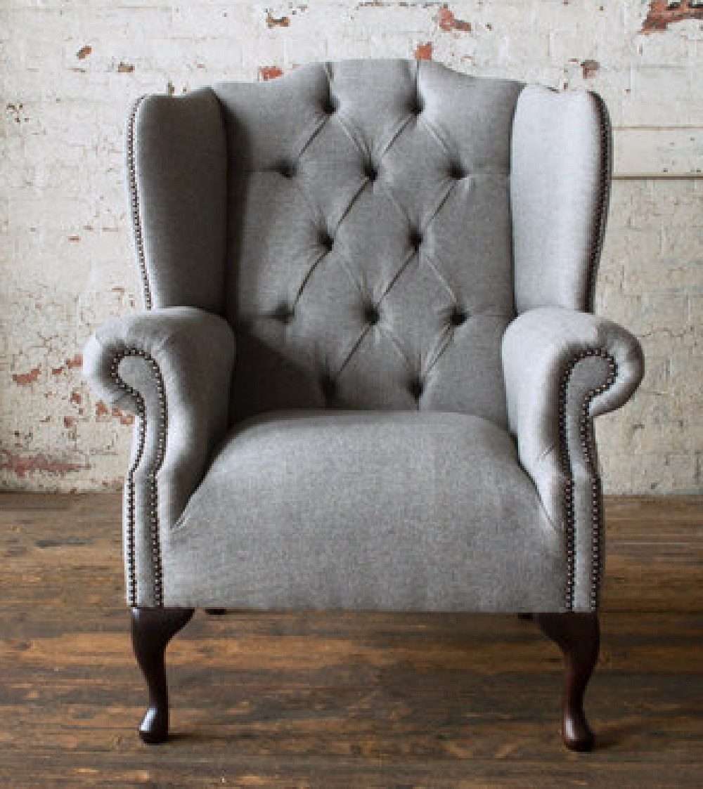 Xlmoebel Ohrensessel Einzelner Ohrensessel Ohrensessel mit Stoff- und Ledermaterialien (Sessel), Hergestellt in Europa