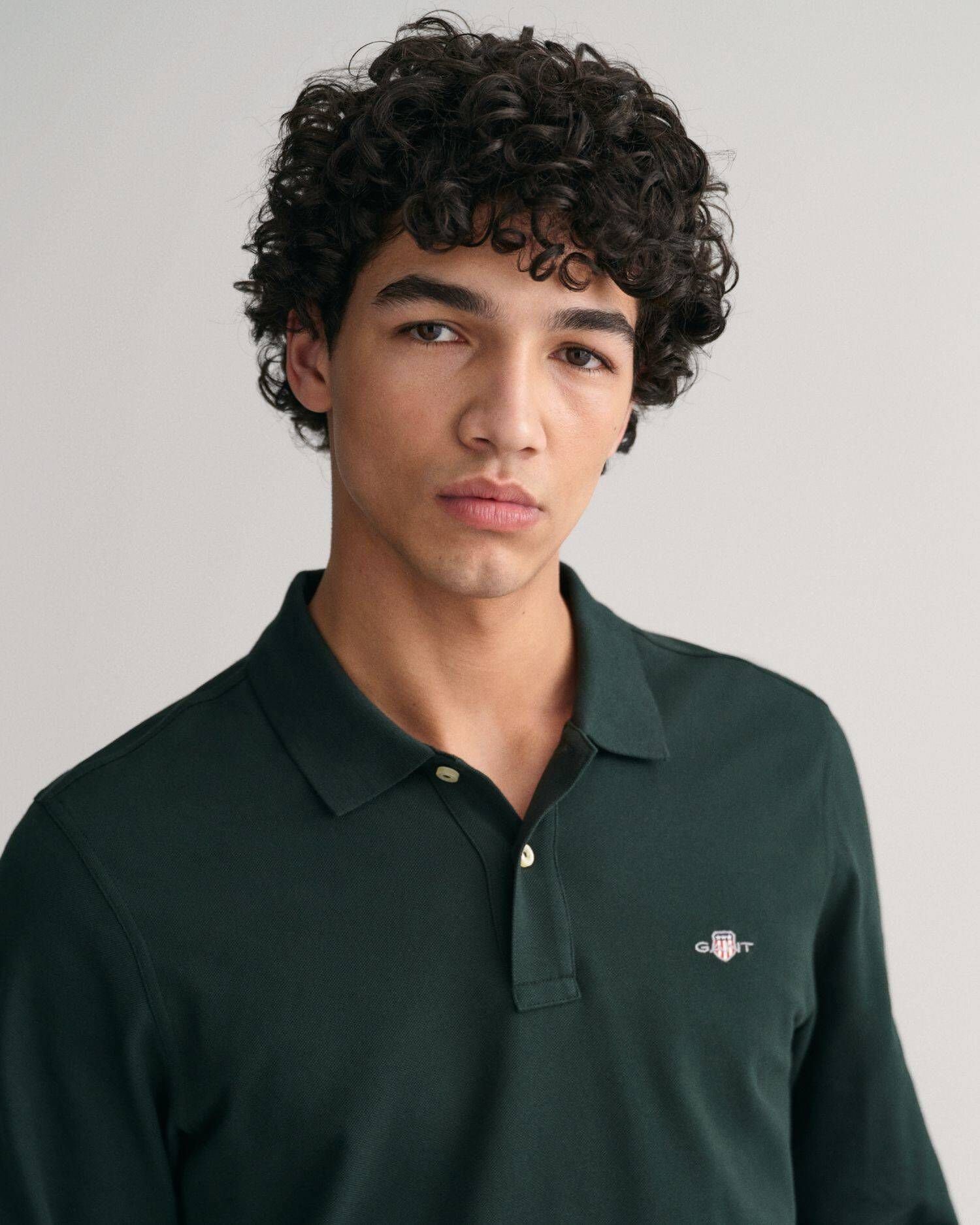 (43) Gant Poloshirt (1-tlg) Herren grün Poloshirt