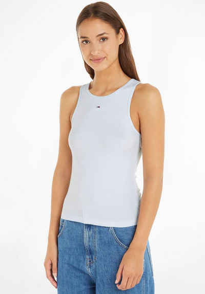 Tommy Jeans Rundhalsshirt TJW ESSENTIAL RIB TANK mit Logo-Flag