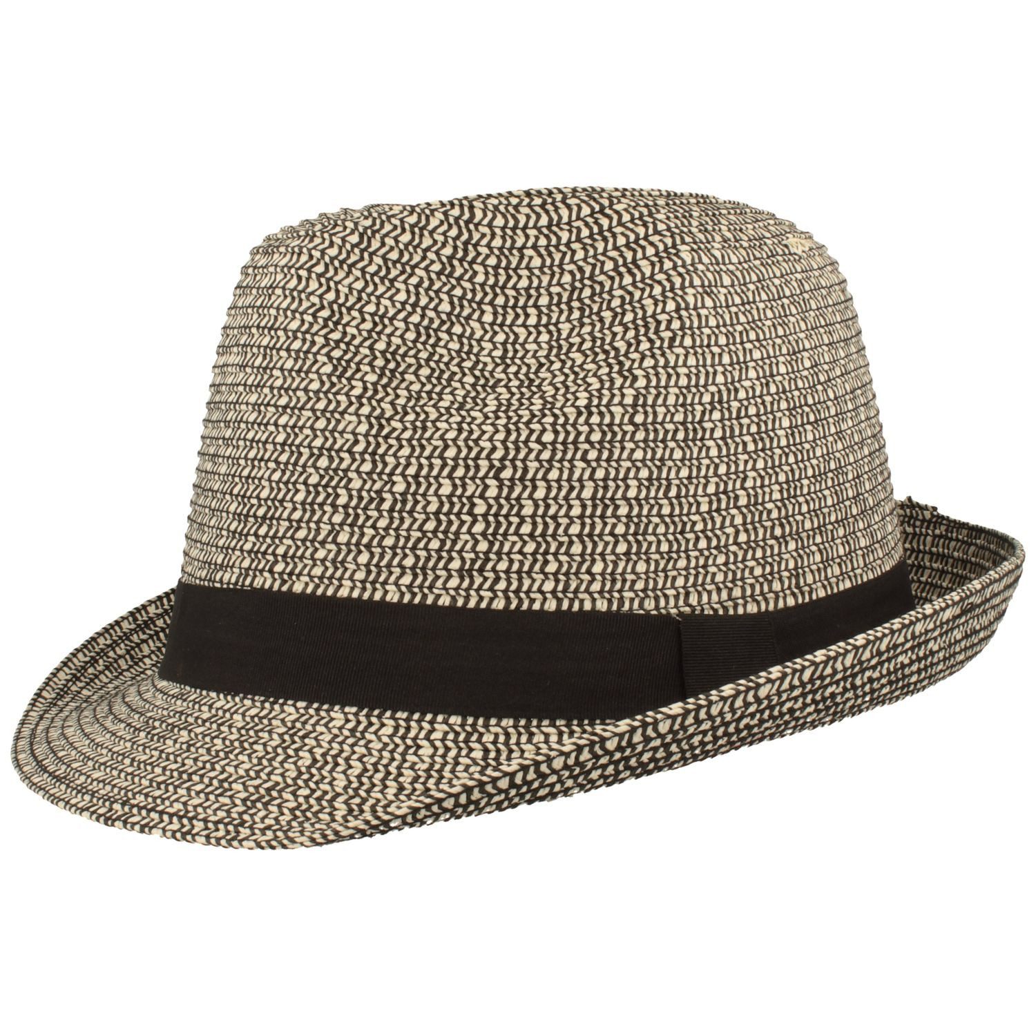 Breiter Strohhut knautschbarer Borten-Trilby
