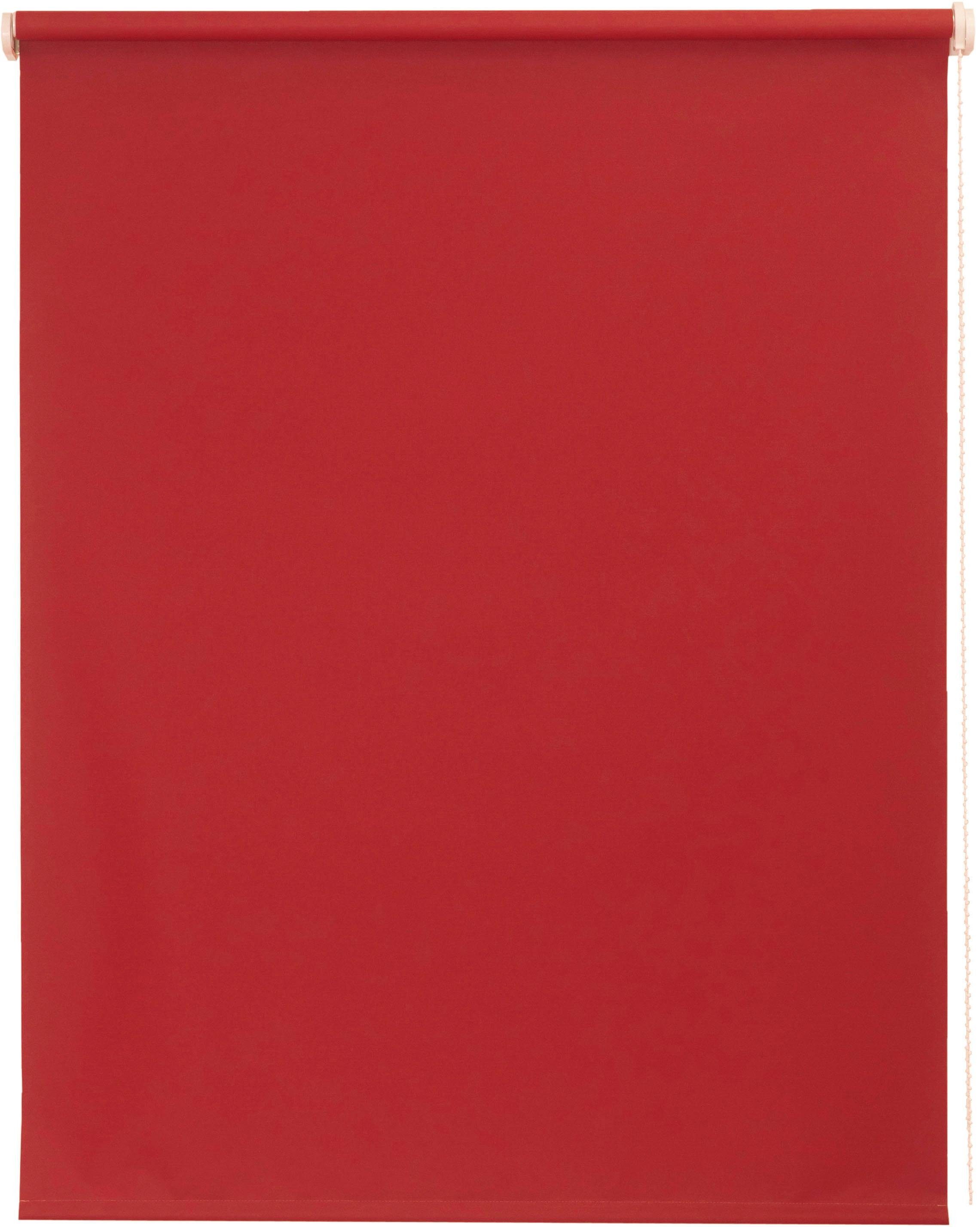 Seitenzugrollo Uni, sunlines, Lichtschutz, mit Bohren, verschraubt, 1 Stück rot | Seitenzugrollos