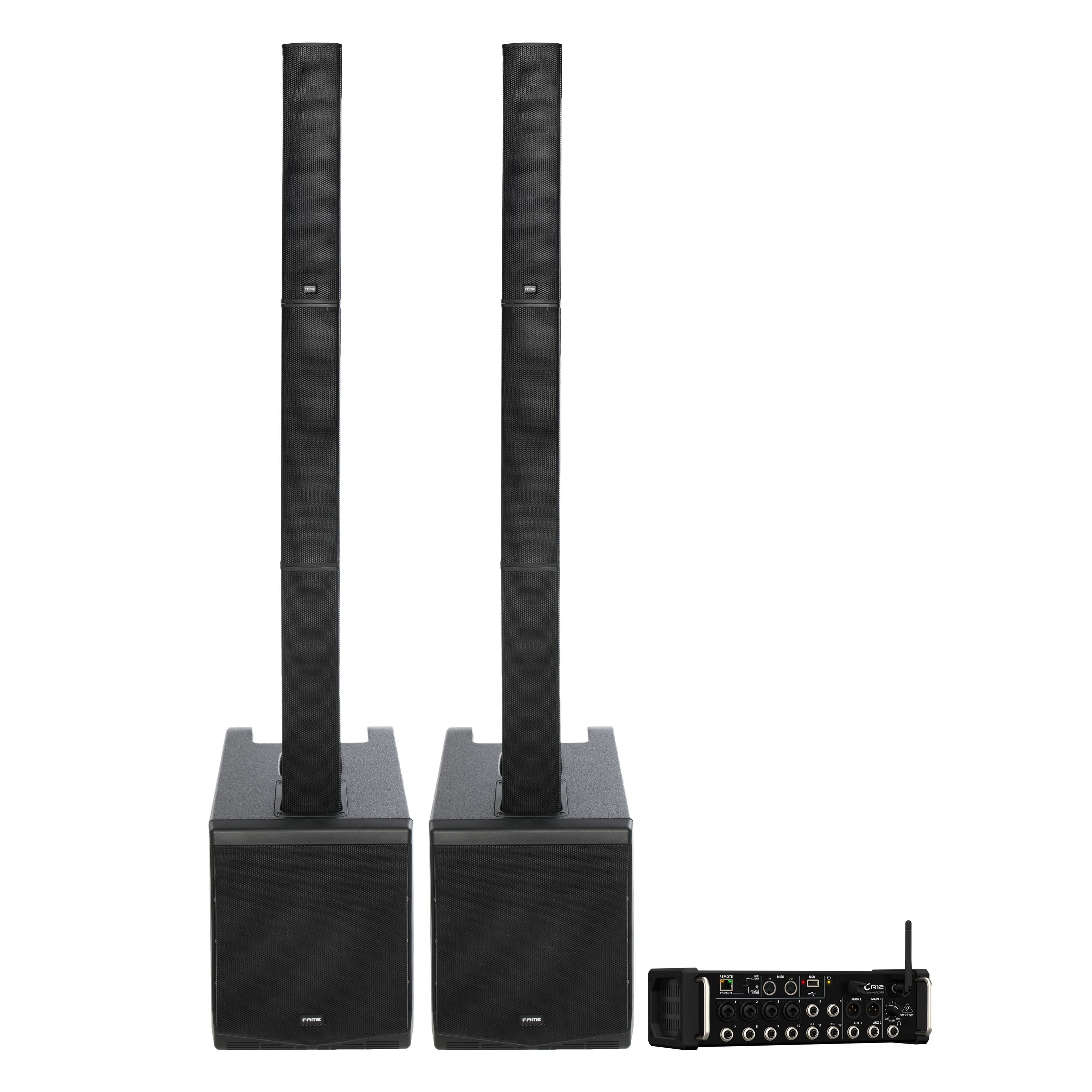 Fame Audio Lautsprecher (Everest 10, Aktivsystem mit 400W RMS, PA Säulensystem, Bluetooth)