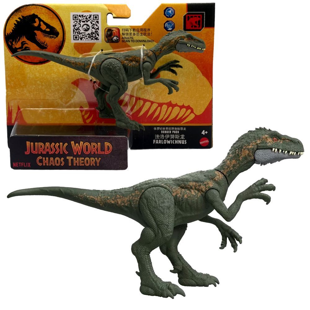 Jurassic World Actionfigur Farlowichnus Chaos Theory Jurassic World JDW31 Dinosaurier