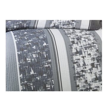 Bettwäsche Seersucker 135x200 Reißverschluss Grau Muster, Casa Colori, Seersucker, 2 teilig, leicht