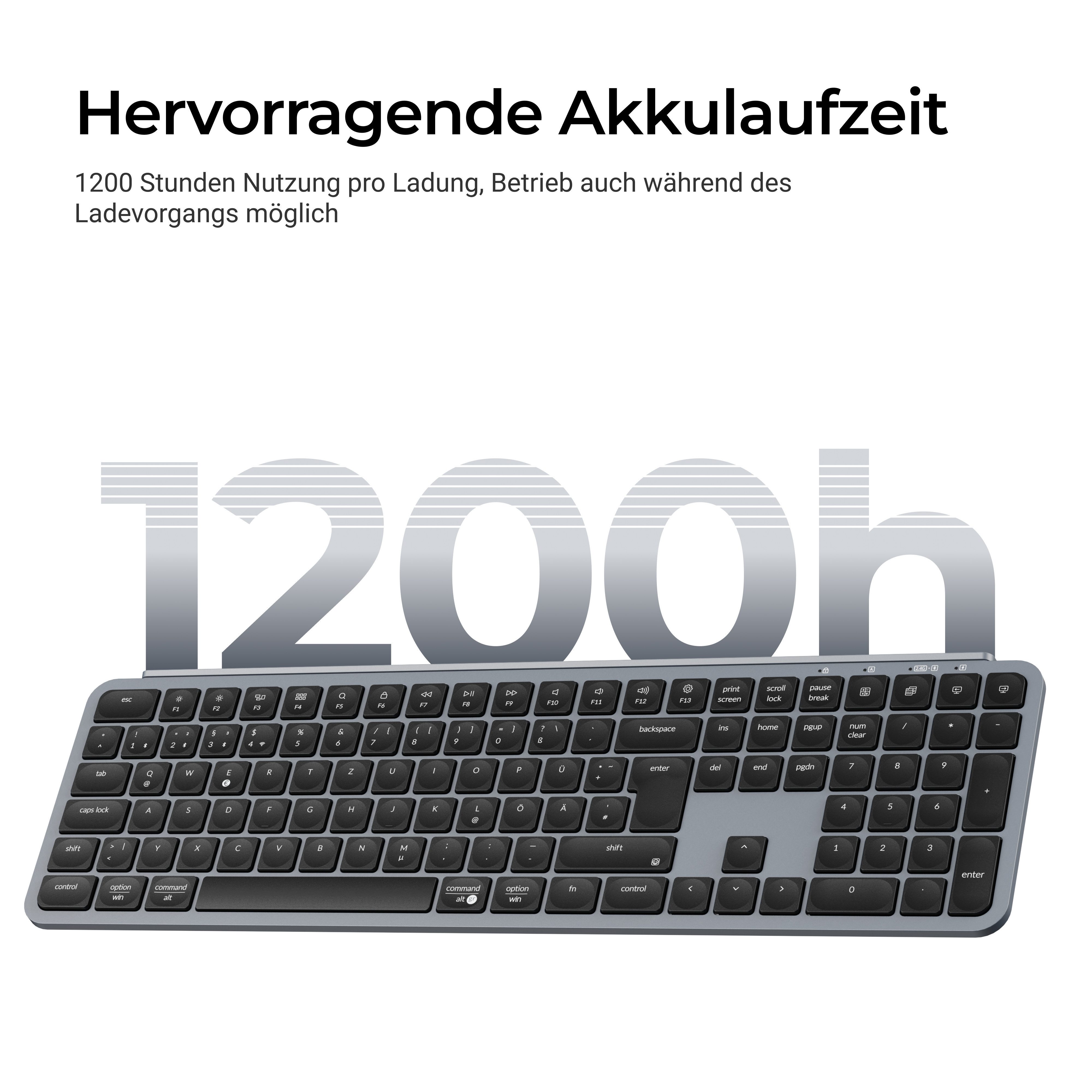 Keychron B6 Pro Ultra-Slim Wireless Keyboard (German Layout) Tastatur