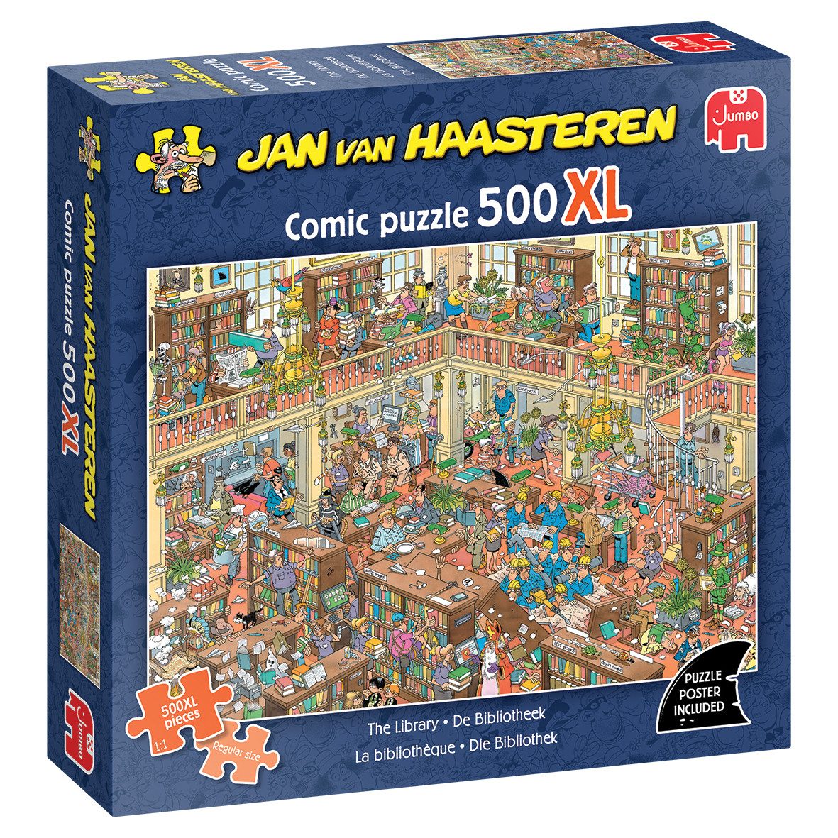 Jan van Haasteren Puzzle Jan van Haasteren 500XL - Die Bibliothek (500 Teile), 500 Puzzleteile