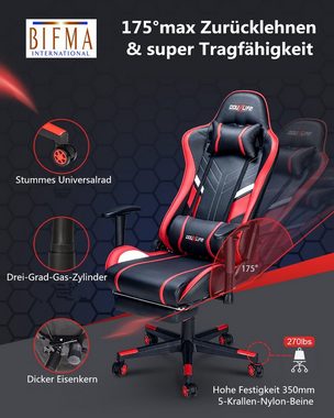 Douxlife Gaming-Stuhl GC-RC (1 St), 4 Massagemodi,Höhenverstellbar,Max150kg