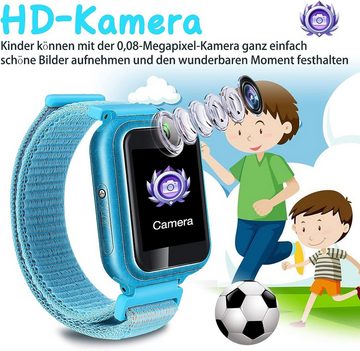 retysaz Smartwatch (1,44 Zoll), Spaß & Sicherheit Vielseitige Kinder Smartwatch Spielen & Funktionen