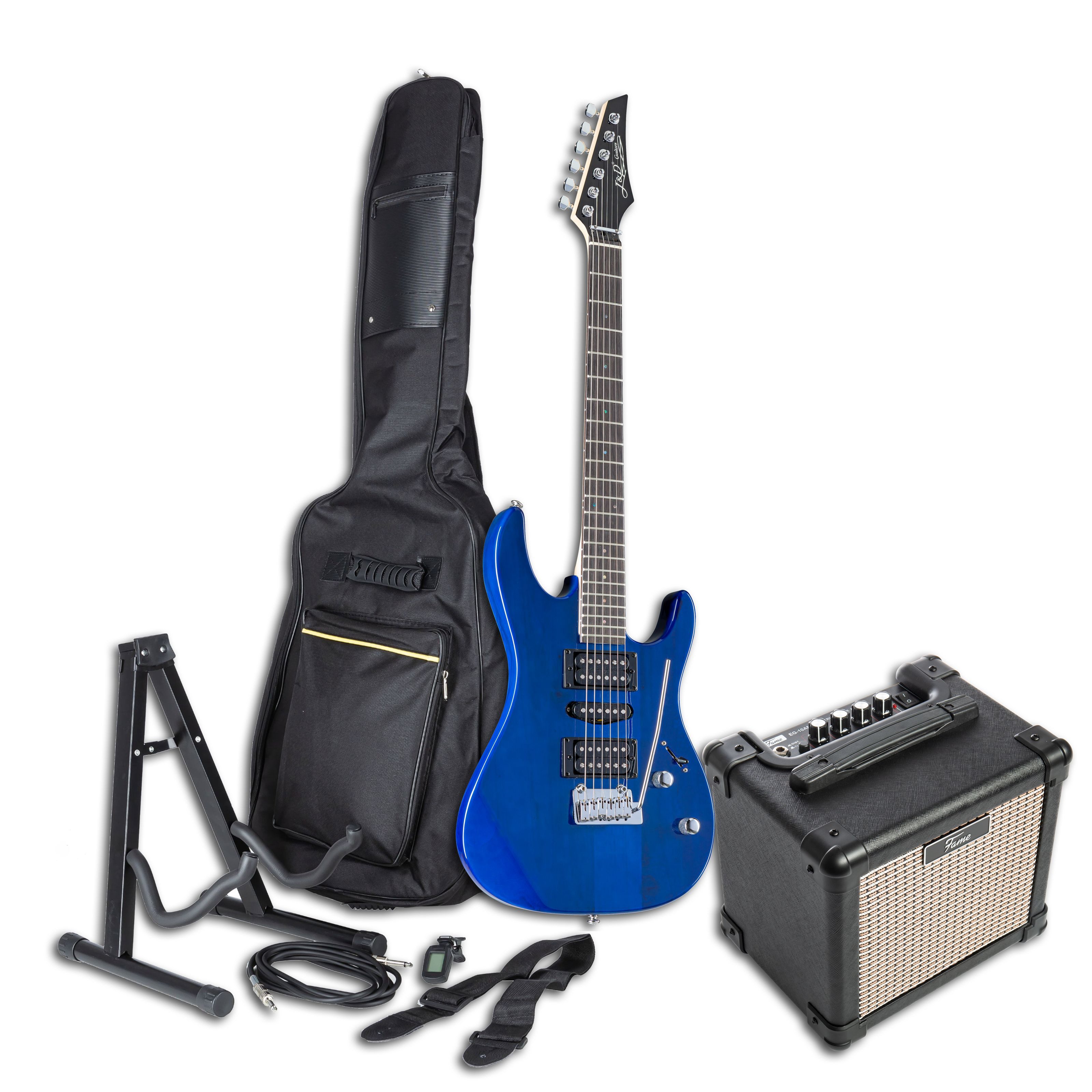 J & D E-Gitarre, E-Gitarren, E-Gitarren-Sets, GG1S II RD Red + MG 10 - E-Gitarren Anfänger Set