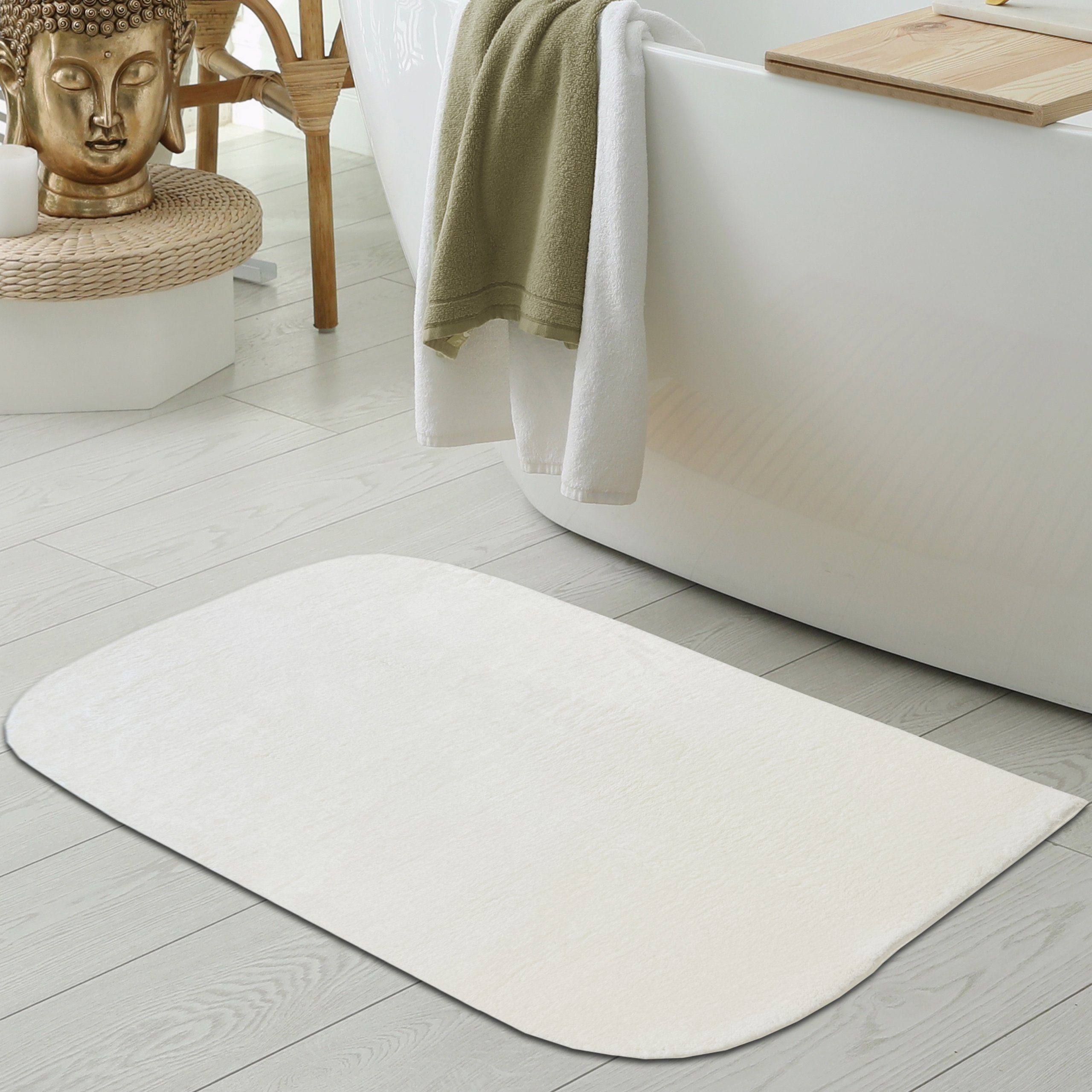 Teppich Designer Badezimmer Teppich – schön weich – in creme, Teppich-Traum, rechteckig, Höhe: 16 mm