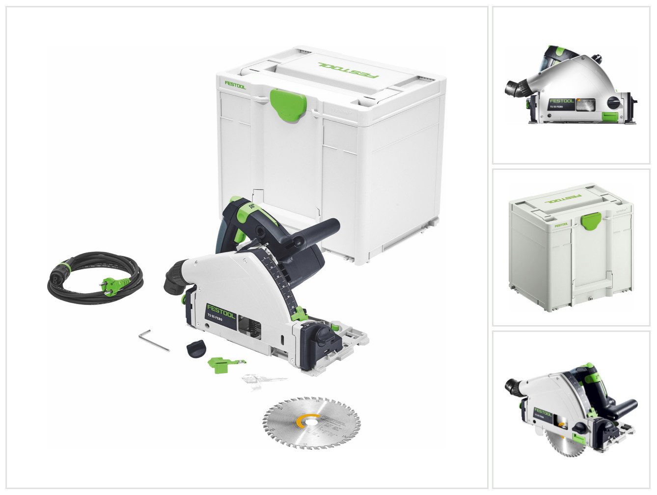 FESTOOL Kompakt-Handkreissäge TS 55 FEBQ-Plus Tauchsäge 1200 W 160 mm + Systainer (576703) - Nach