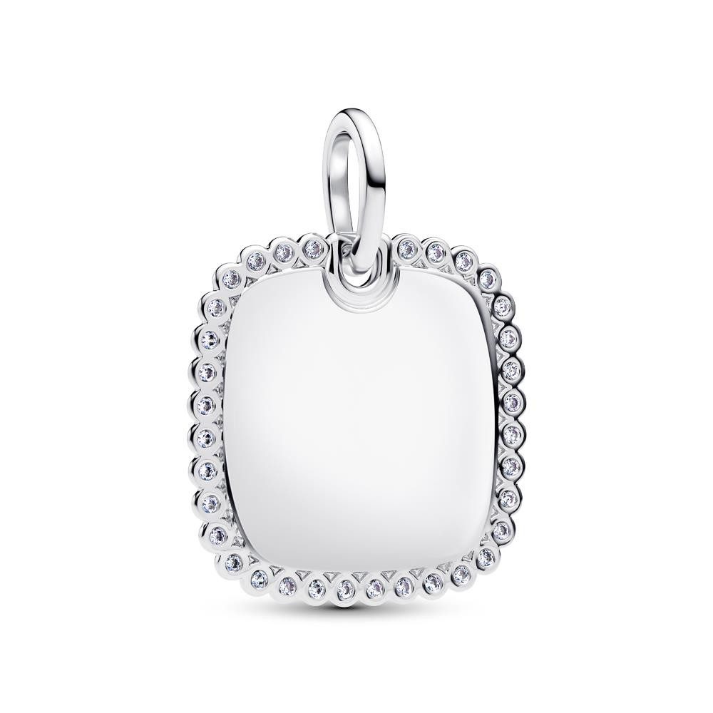 Pandora Kettenanhänger PANDORA Quadratischer Anhänger für Damen, 925er Silber